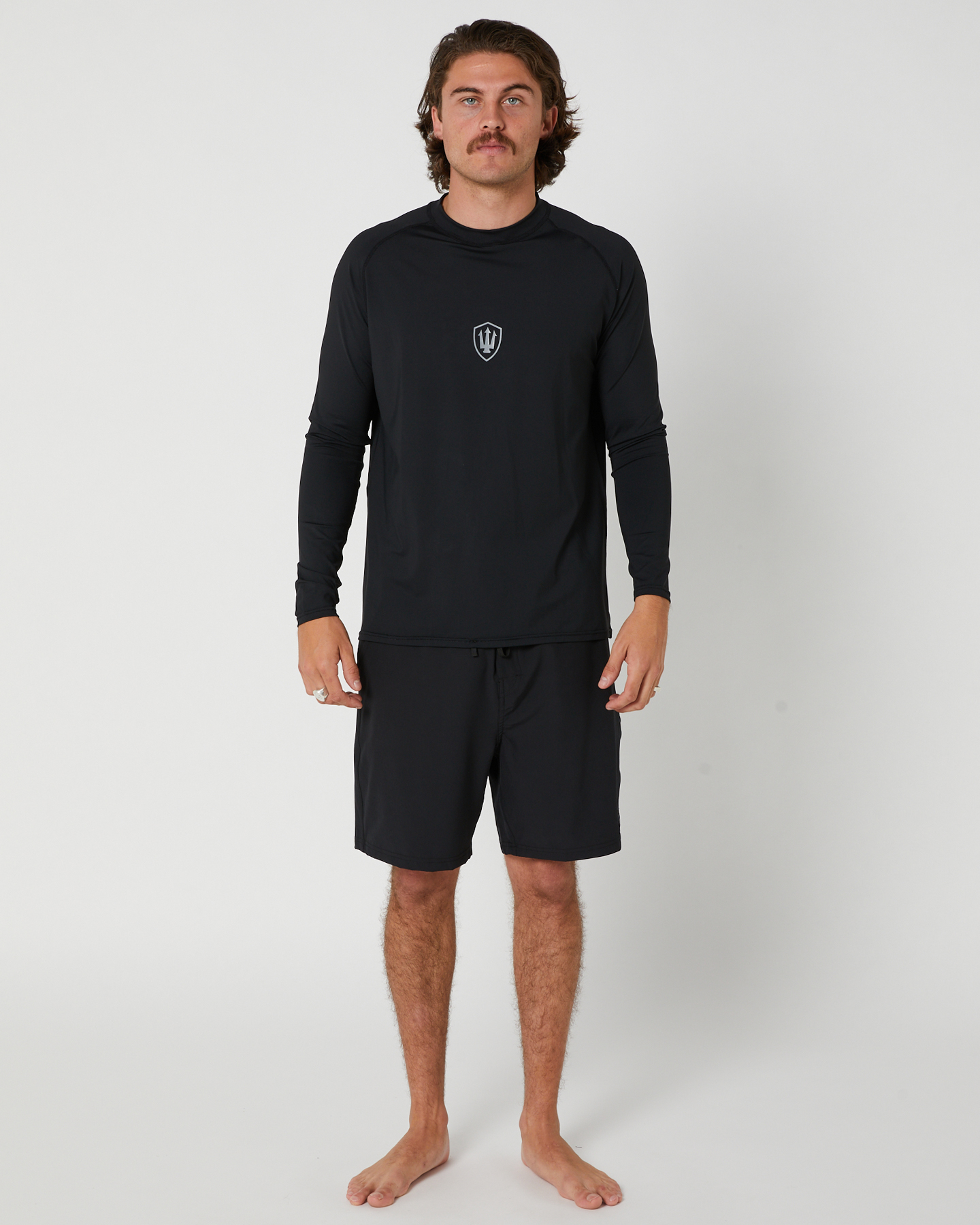 Fk Surf Mens Long Sleeve Relaxed Fit Rash Shirt - Black | SurfStitch
