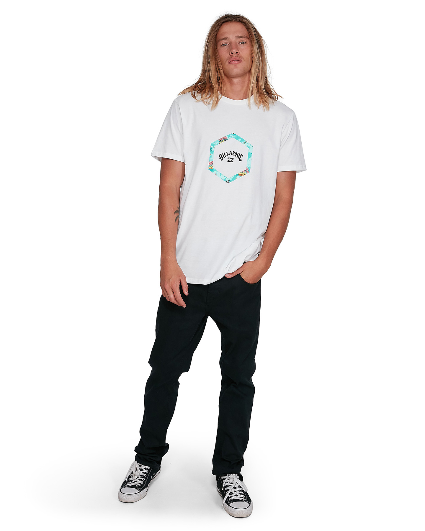 billabong white t shirt mens