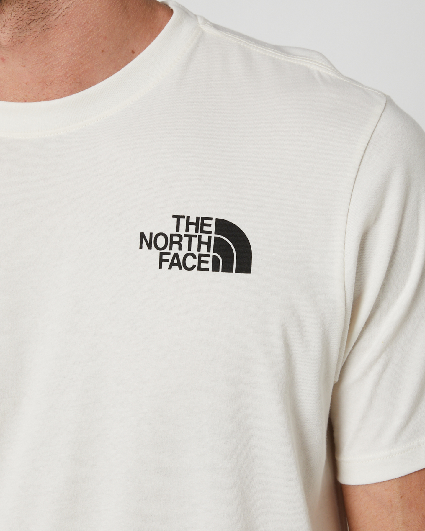 The North Face Mens Short-Sleeve Box Nse Tee - Gardenia White | SurfStitch