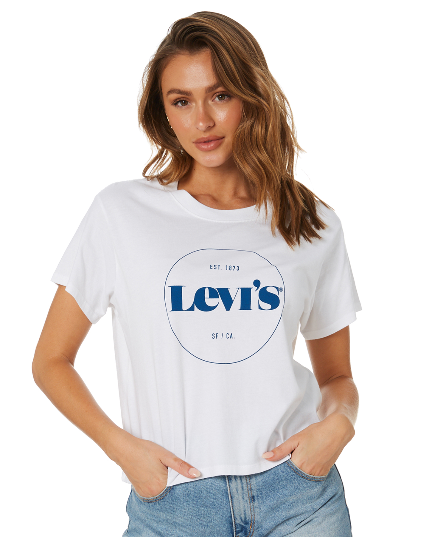 Levi's Varsity Circle Logo Tee - White | SurfStitch
