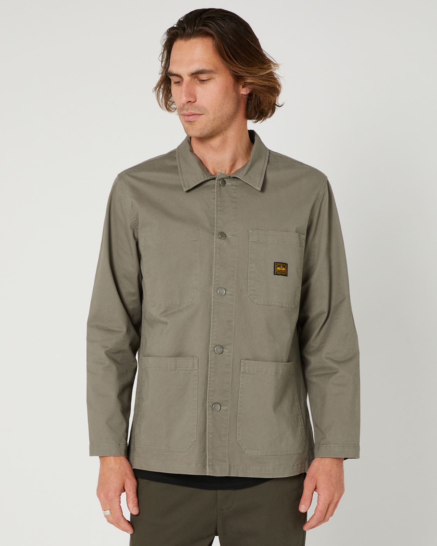 Depactus Carter Twill Chore Jacket - Military | SurfStitch