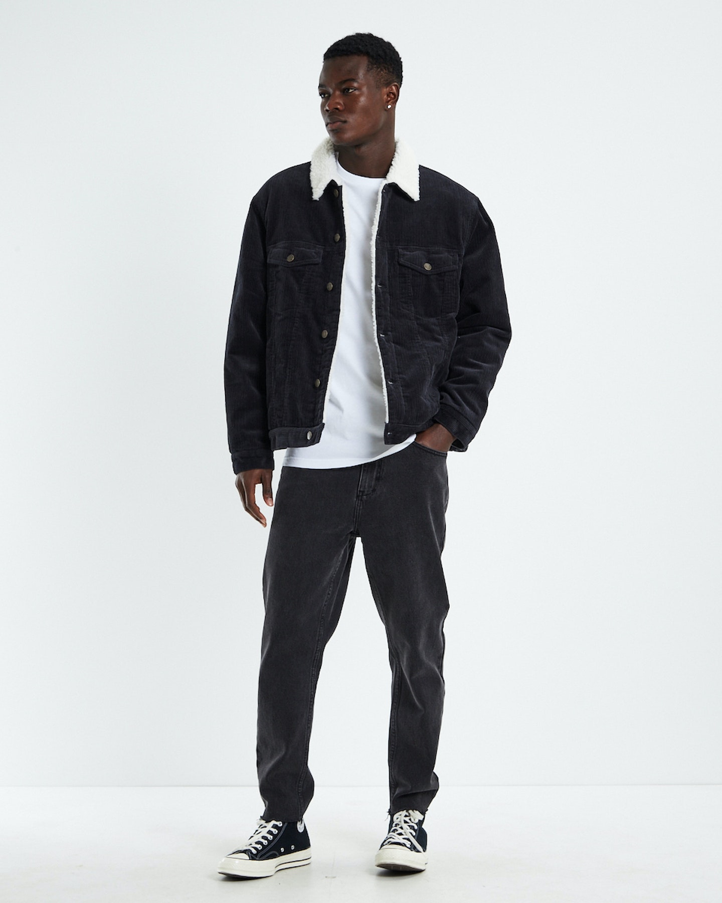 Insight Switch Cord Borg Jacket Black SurfStitch