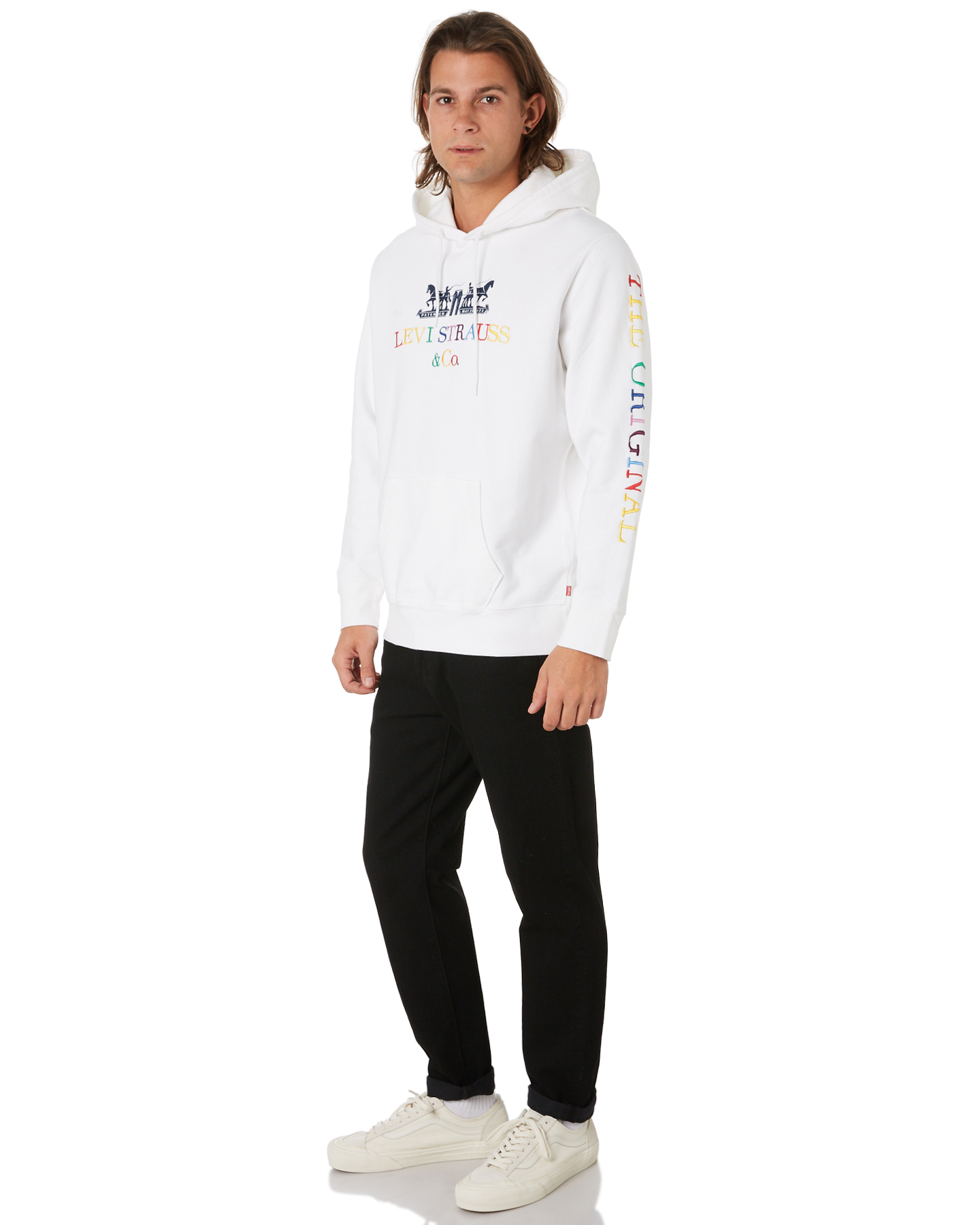 levis hoodie mens white