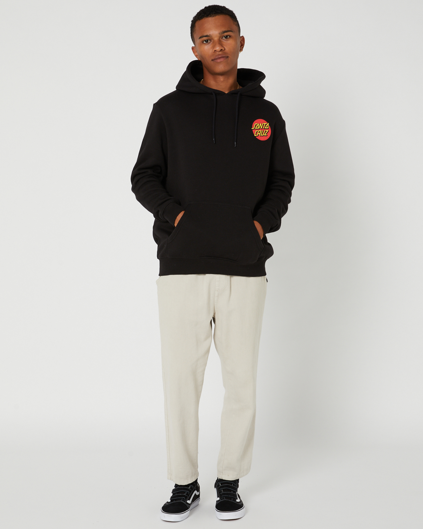 Santa Cruz Classic Dot Chest Hoody - Black | SurfStitch