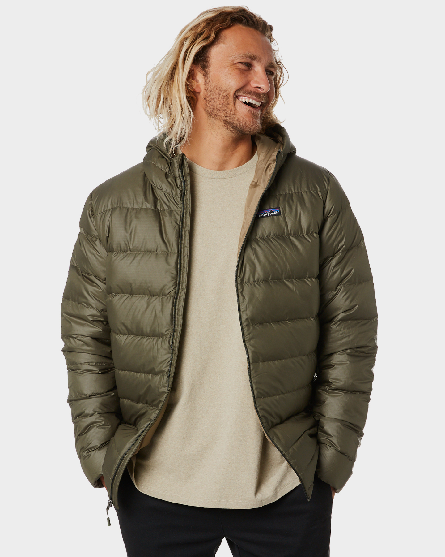 Patagonia Hi Loft Mens Down Hoody Jacket Industrial Green SurfStitch