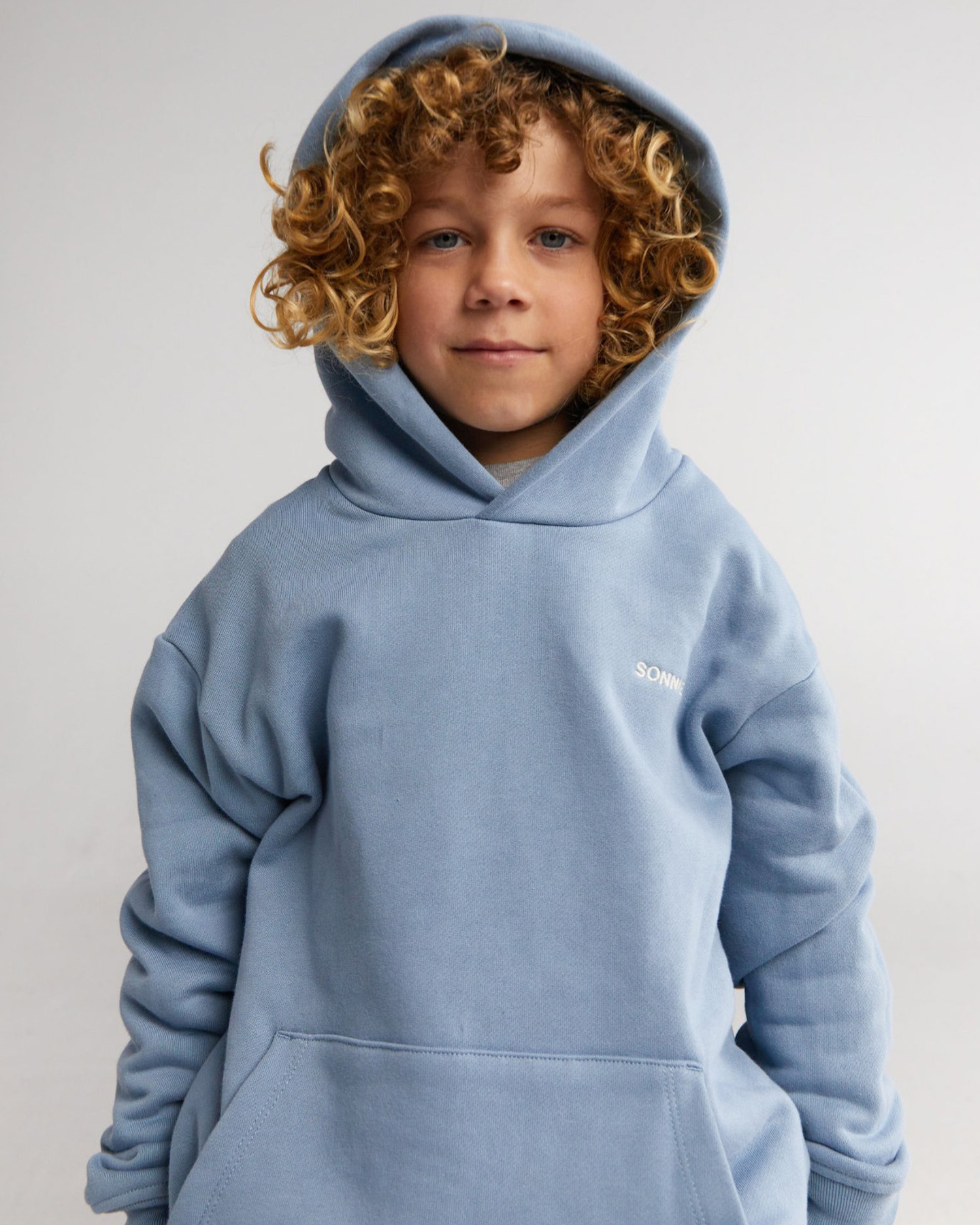 Dusty blue hoodie top