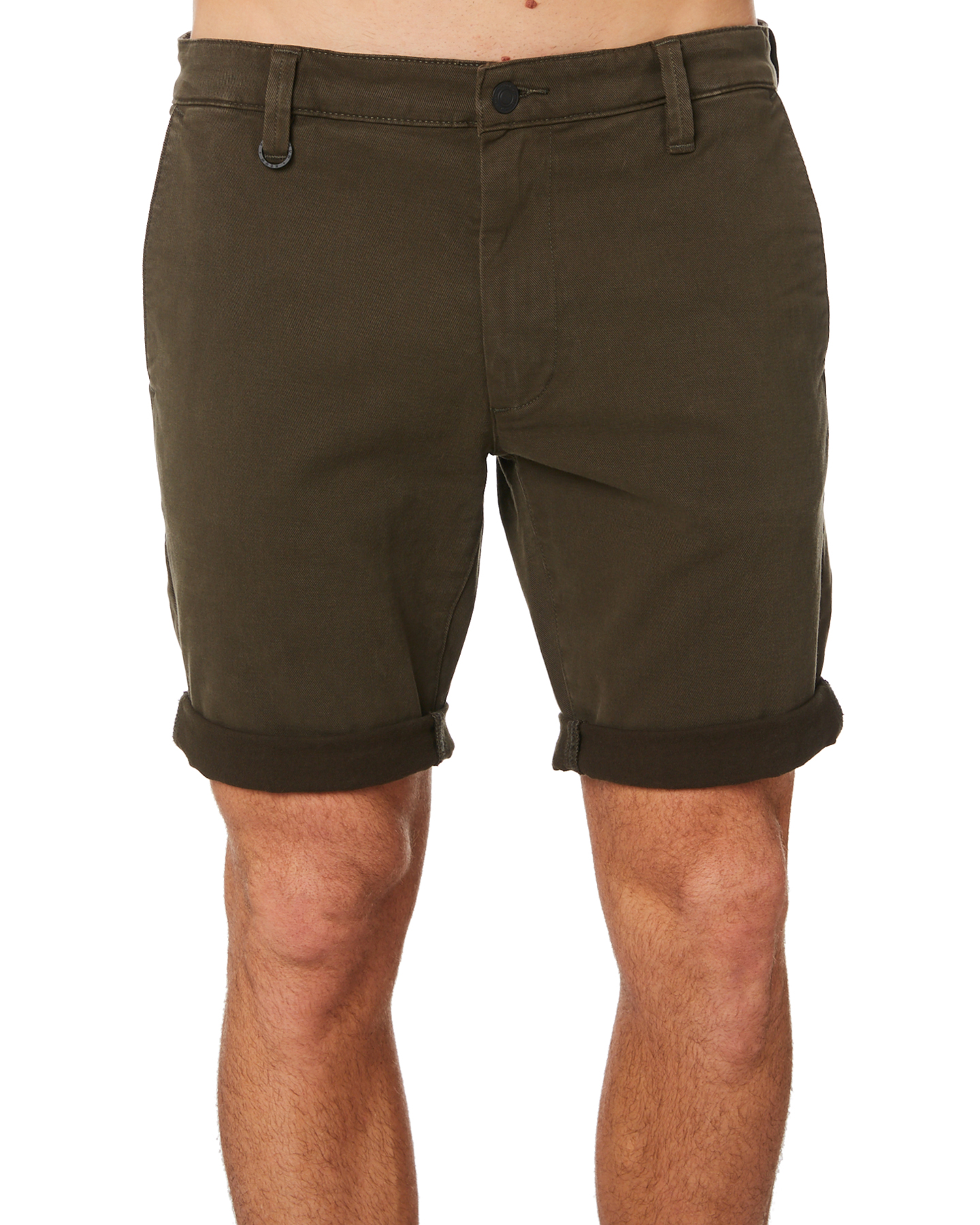olive green fleece shorts