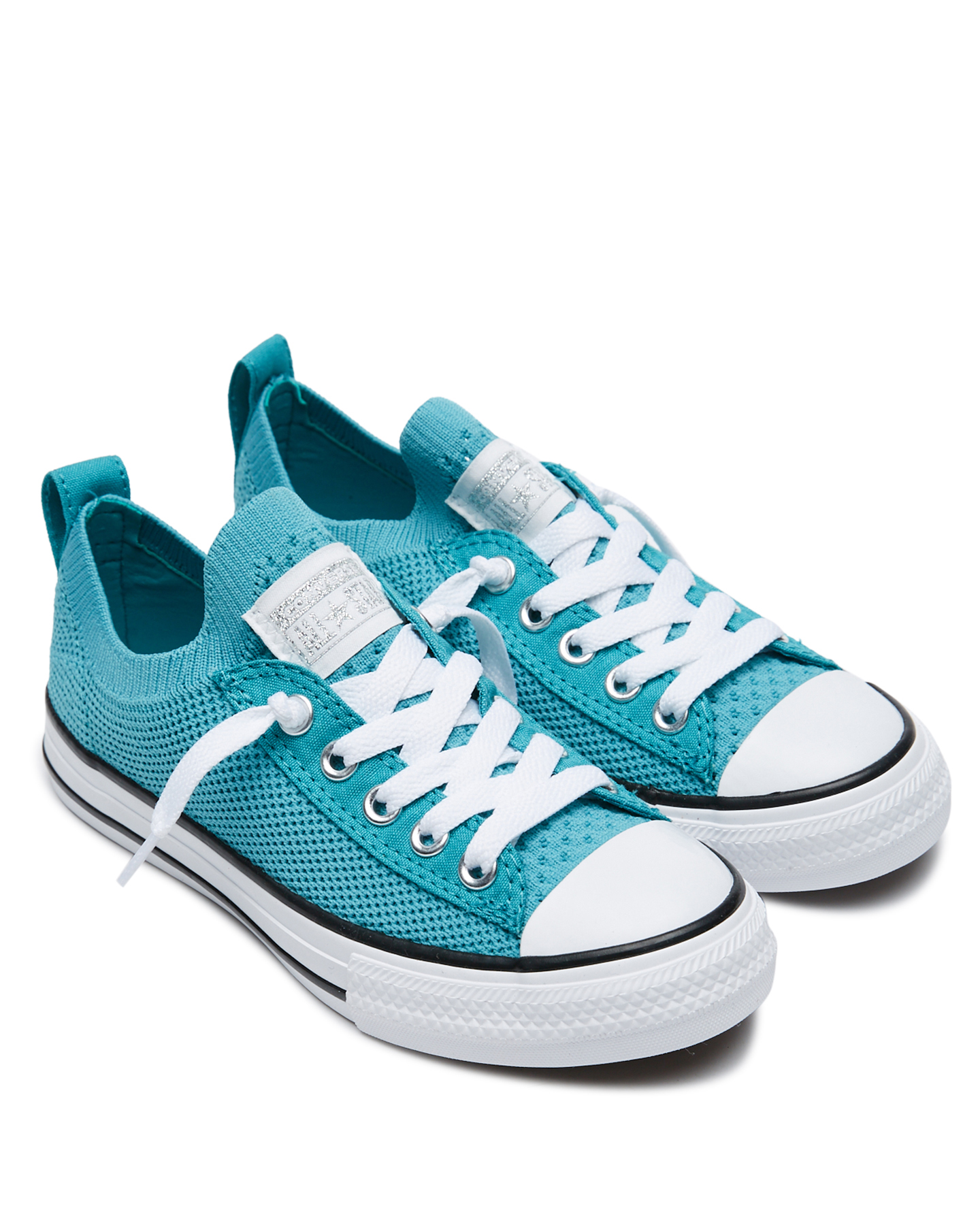 Converse Chuck Taylor All Star Knit Sparkle Shoe Youth Harbor Teal