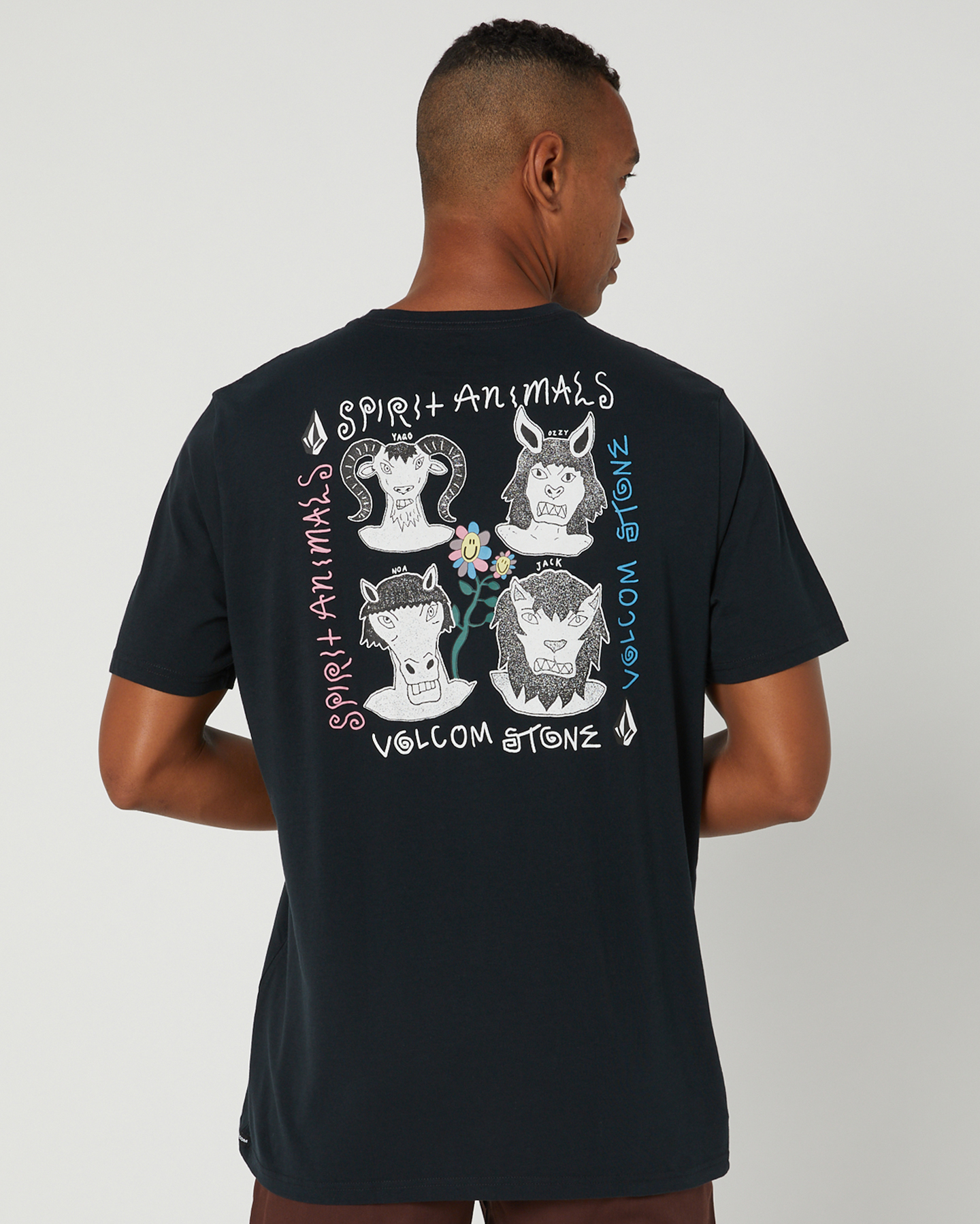 Volcom Surf Vitals Animal Mens Ss Tee - Black | SurfStitch