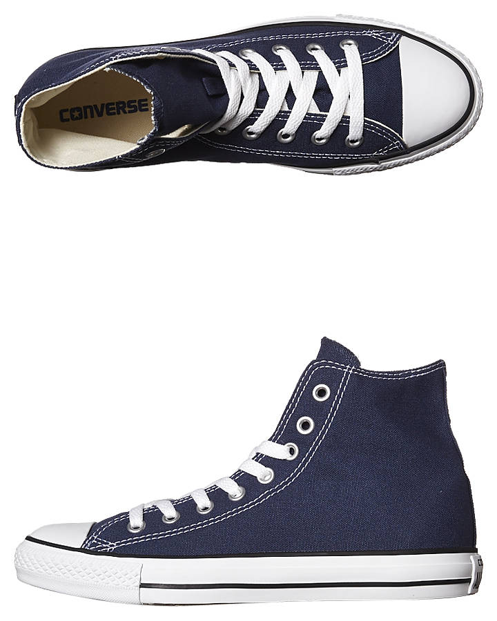 navy high top converse womens