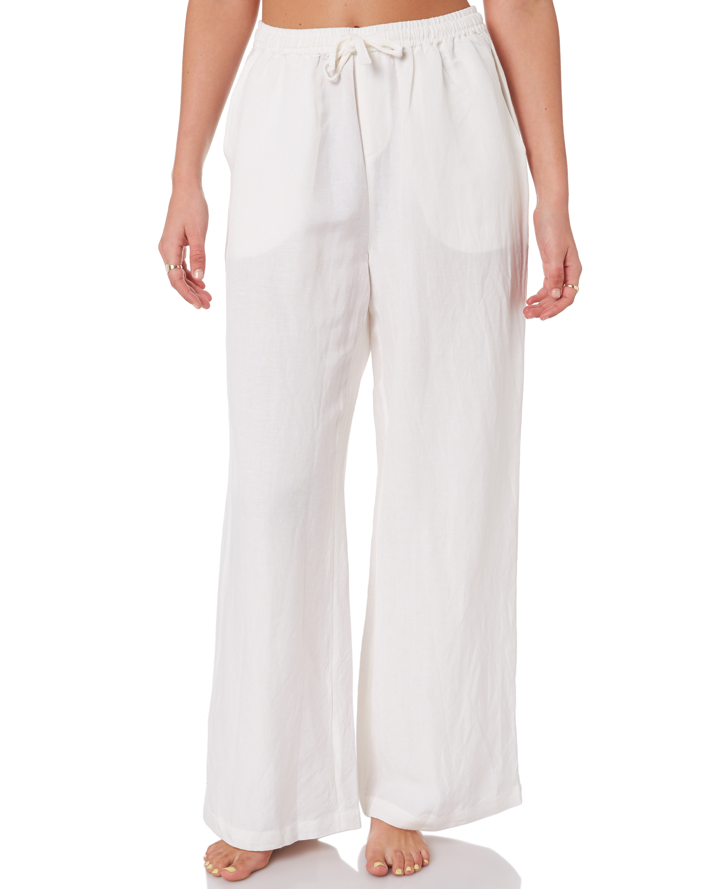 Seafolly Linen Blend Beach Pants - White | SurfStitch