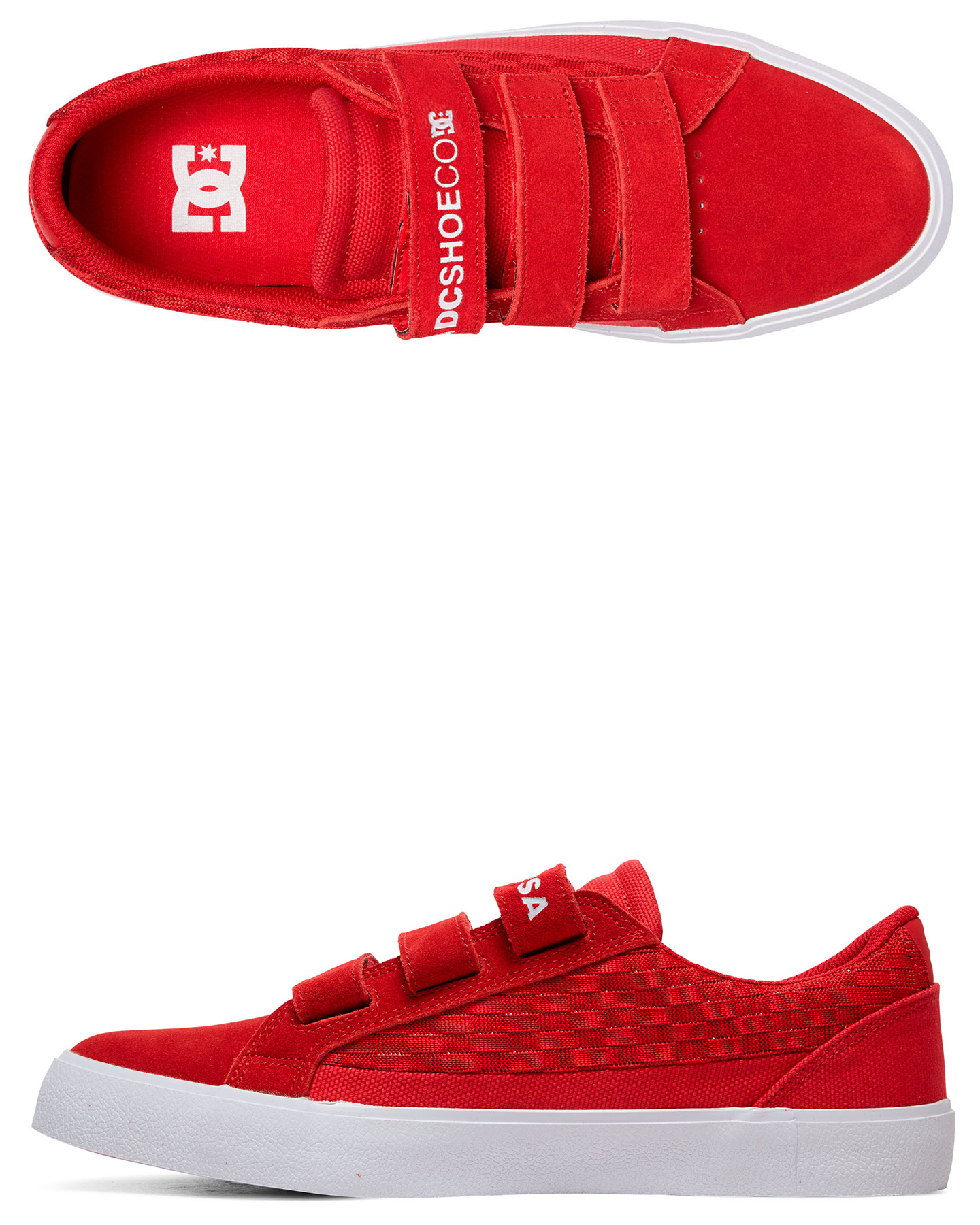 dc red shoes