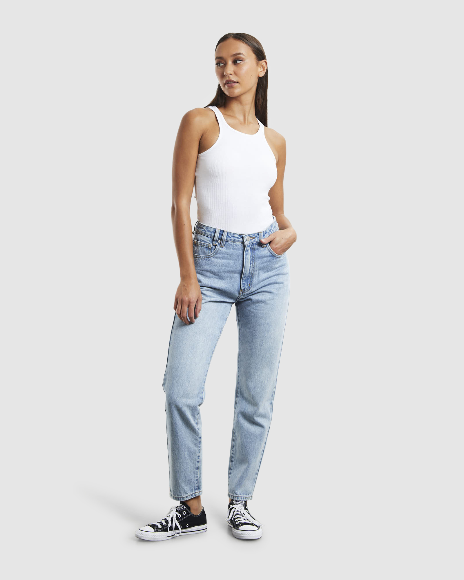 Insight Callee Classic Mom Jean - Blue State | SurfStitch