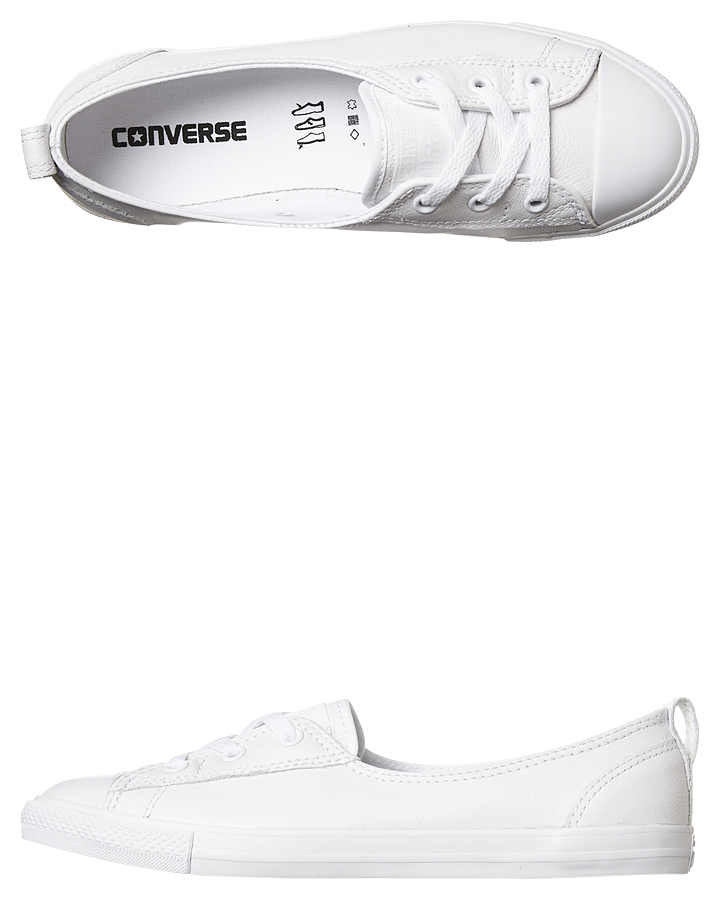 converse ballet white leather