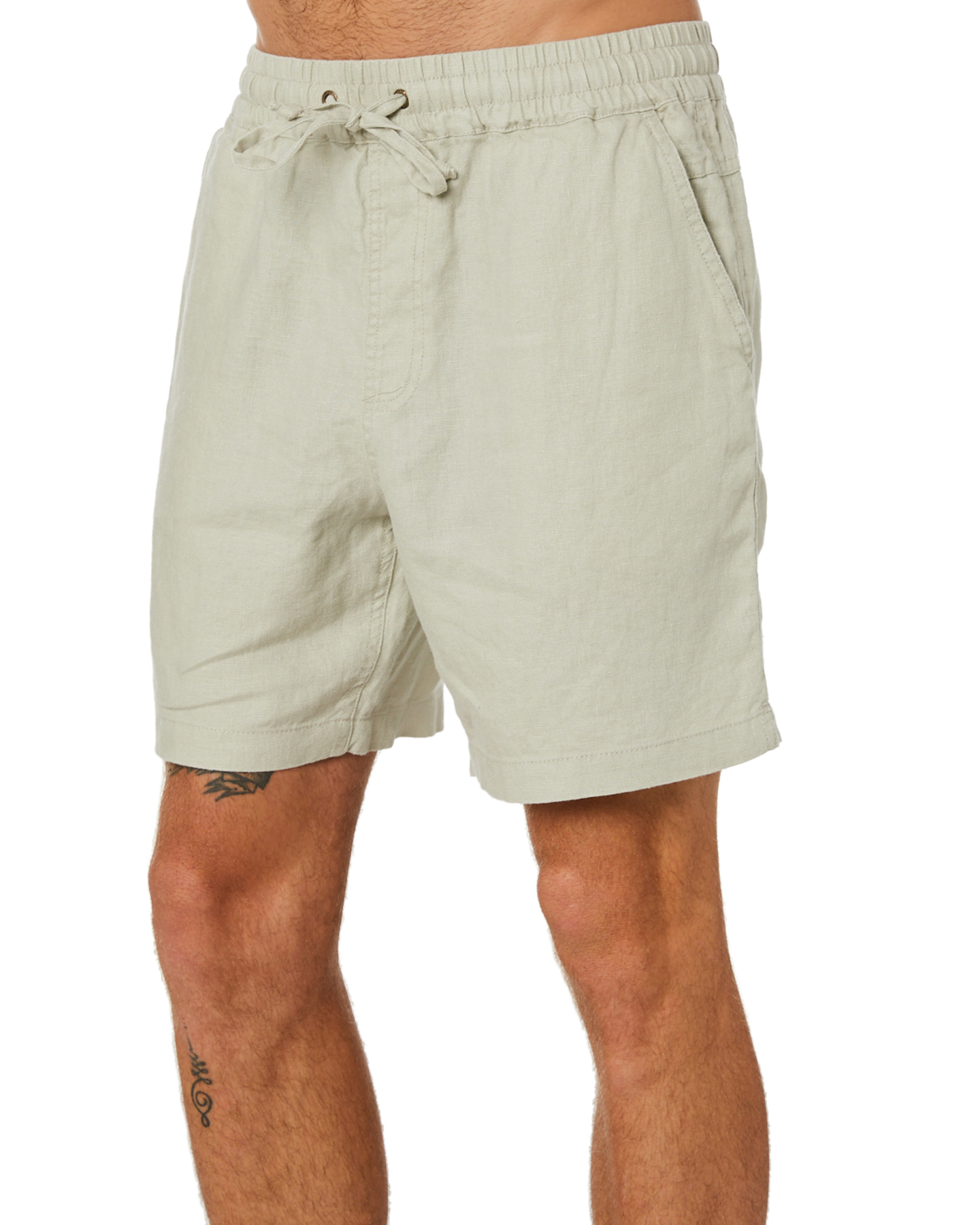 Academy Brand Riviera Mens Linen Short - Sage | SurfStitch