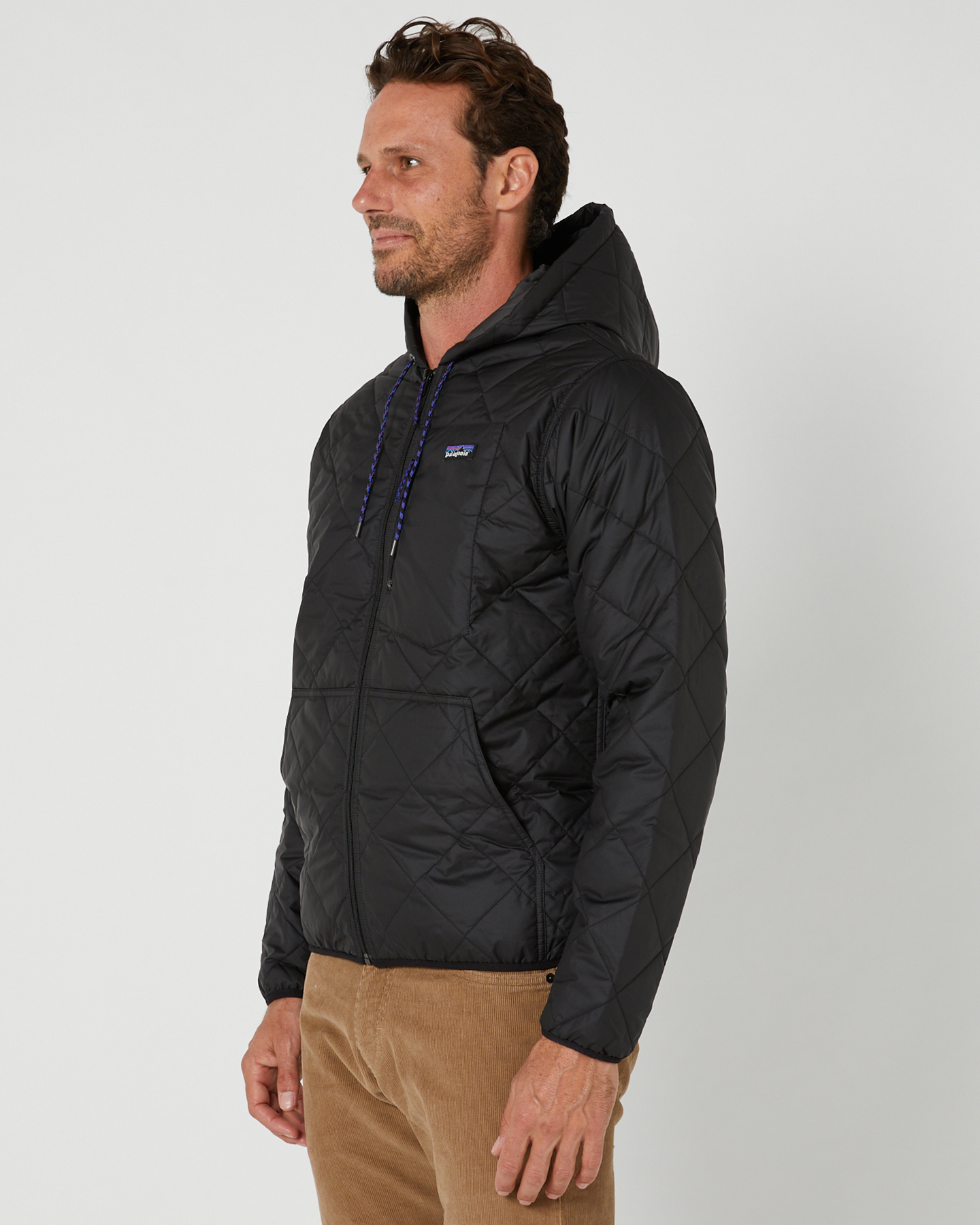 Patagonia Diamond Quilt Mens Bomber Jacket Black SurfStitch
