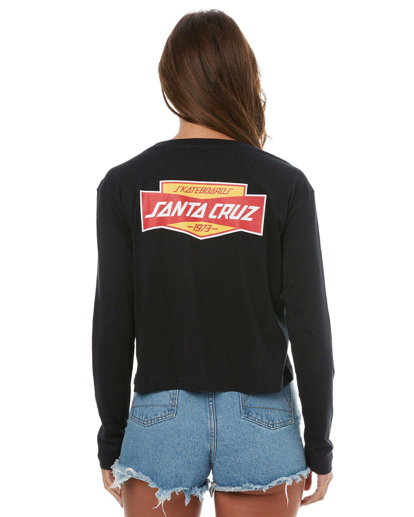 Santa Cruz Store Crop Ls Tee Black SurfStitch