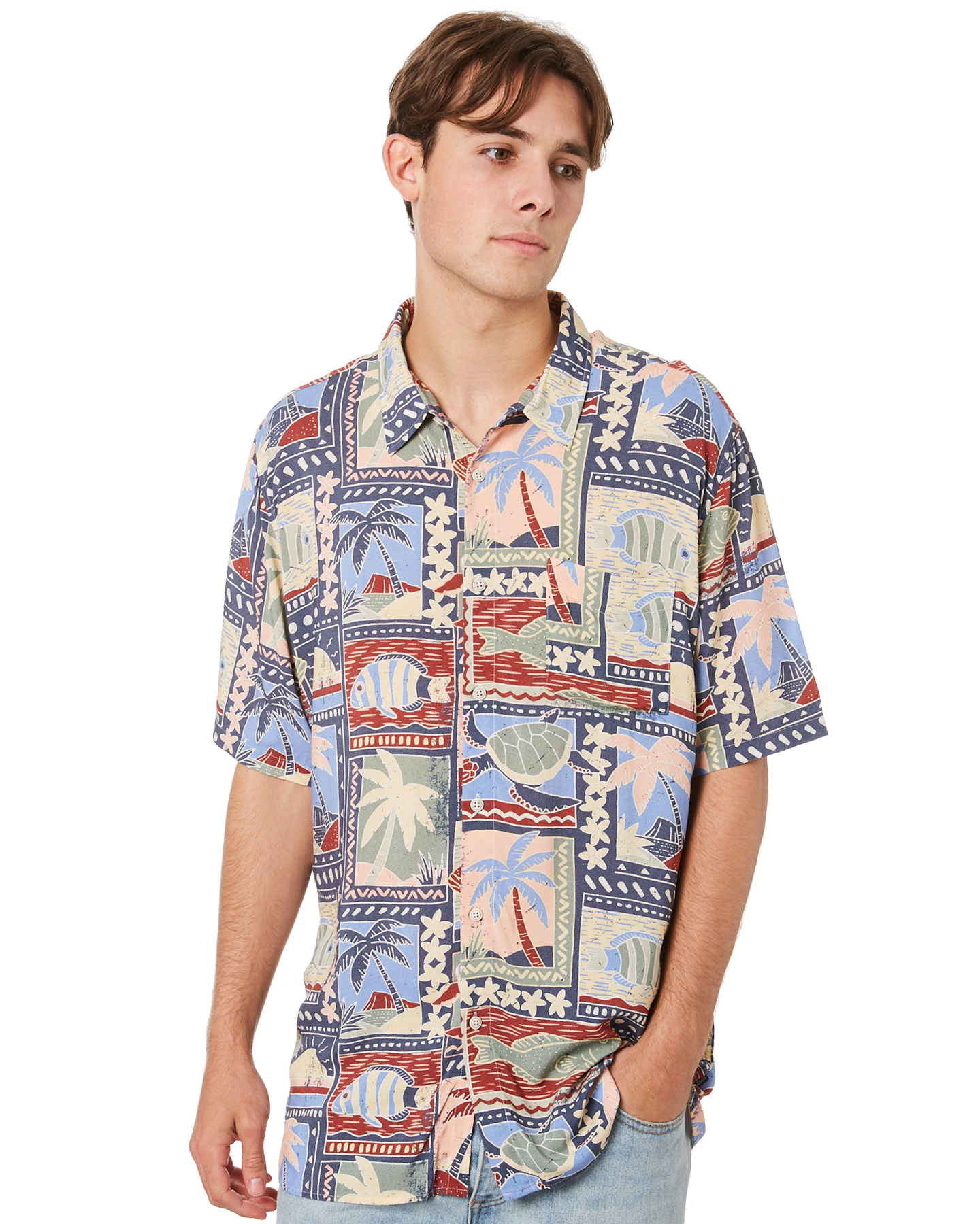 Barney Cools Holiday Mens Short Sleeve Shirt - Vacation | SurfStitch