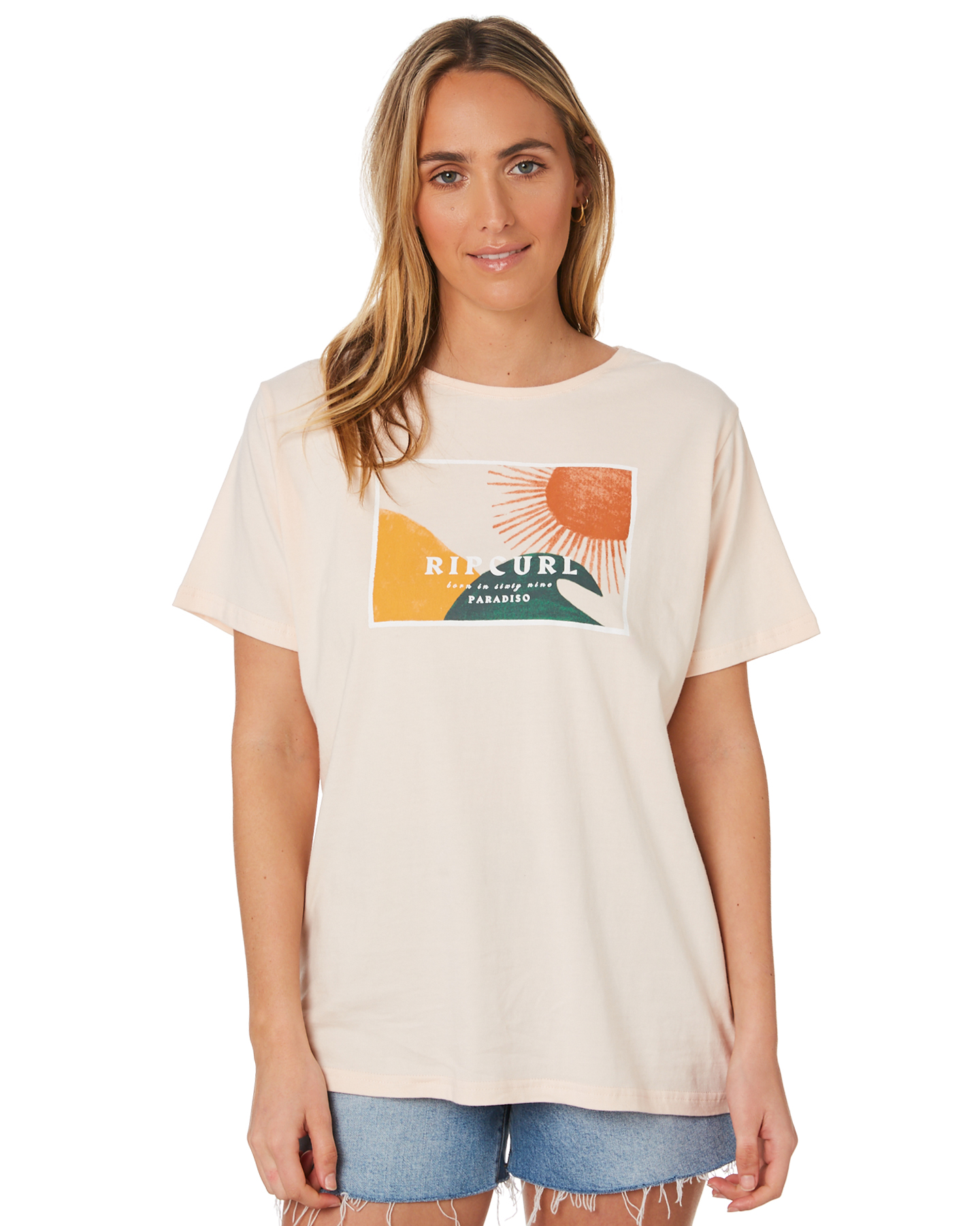 Rip Curl Sunset Cove Tee Light Pink SurfStitch
