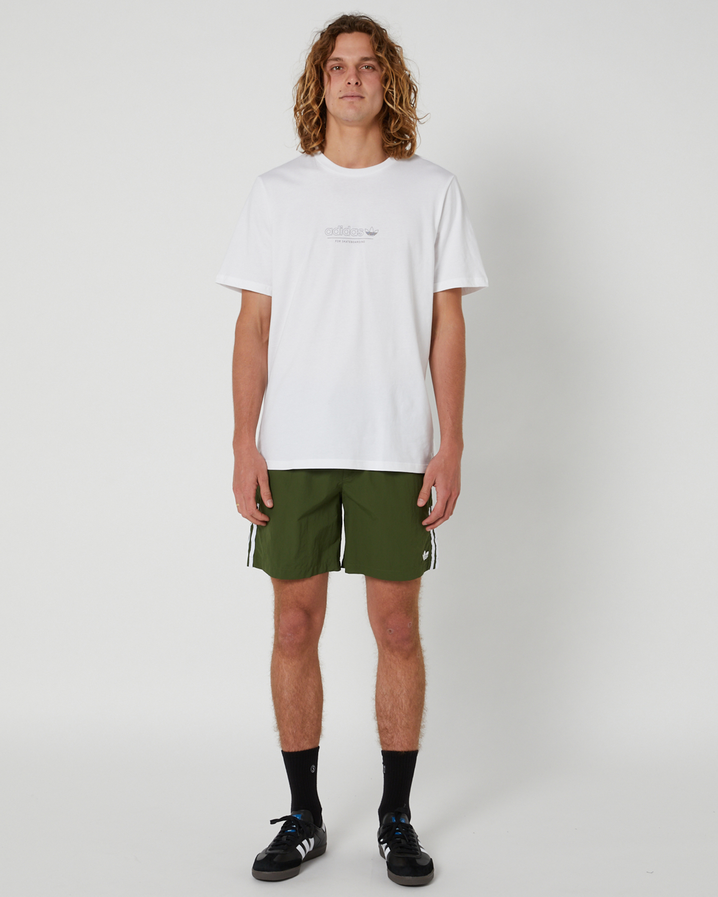 Green and sales white adidas shorts