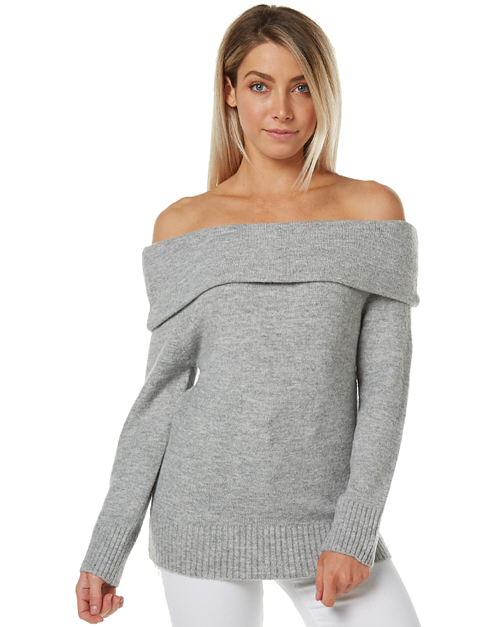 Grey cold shoulder jumper on sale