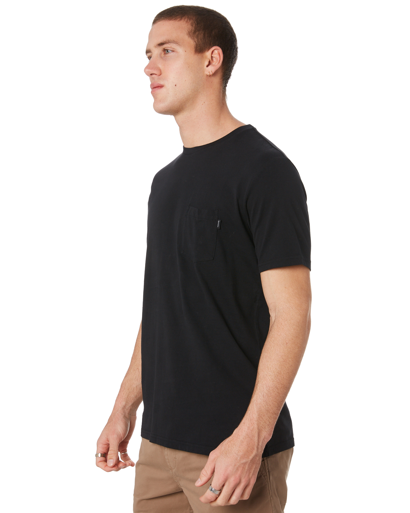  Rip Curl  Plain Pocket Mens Tee Black SurfStitch