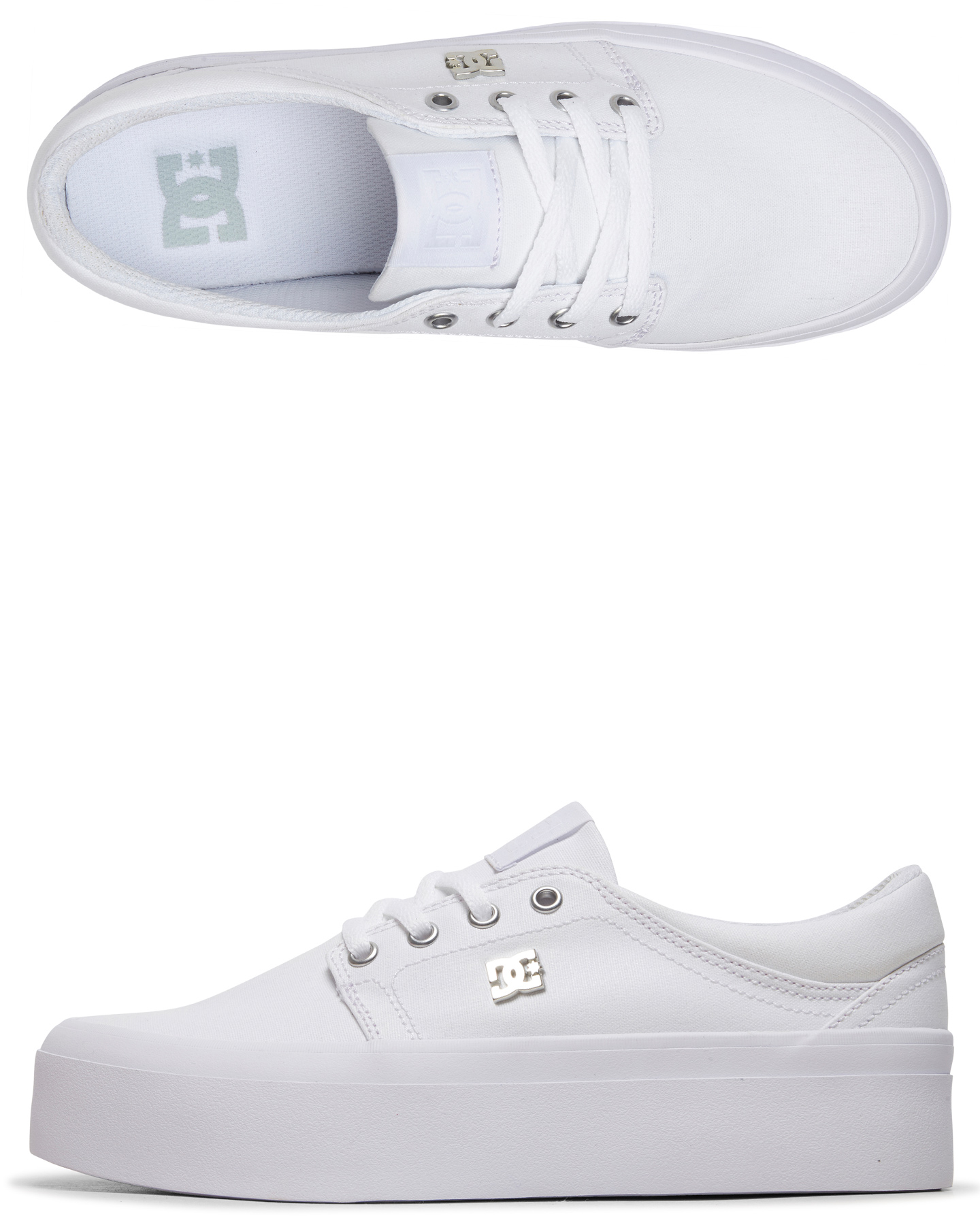 dc white sneakers