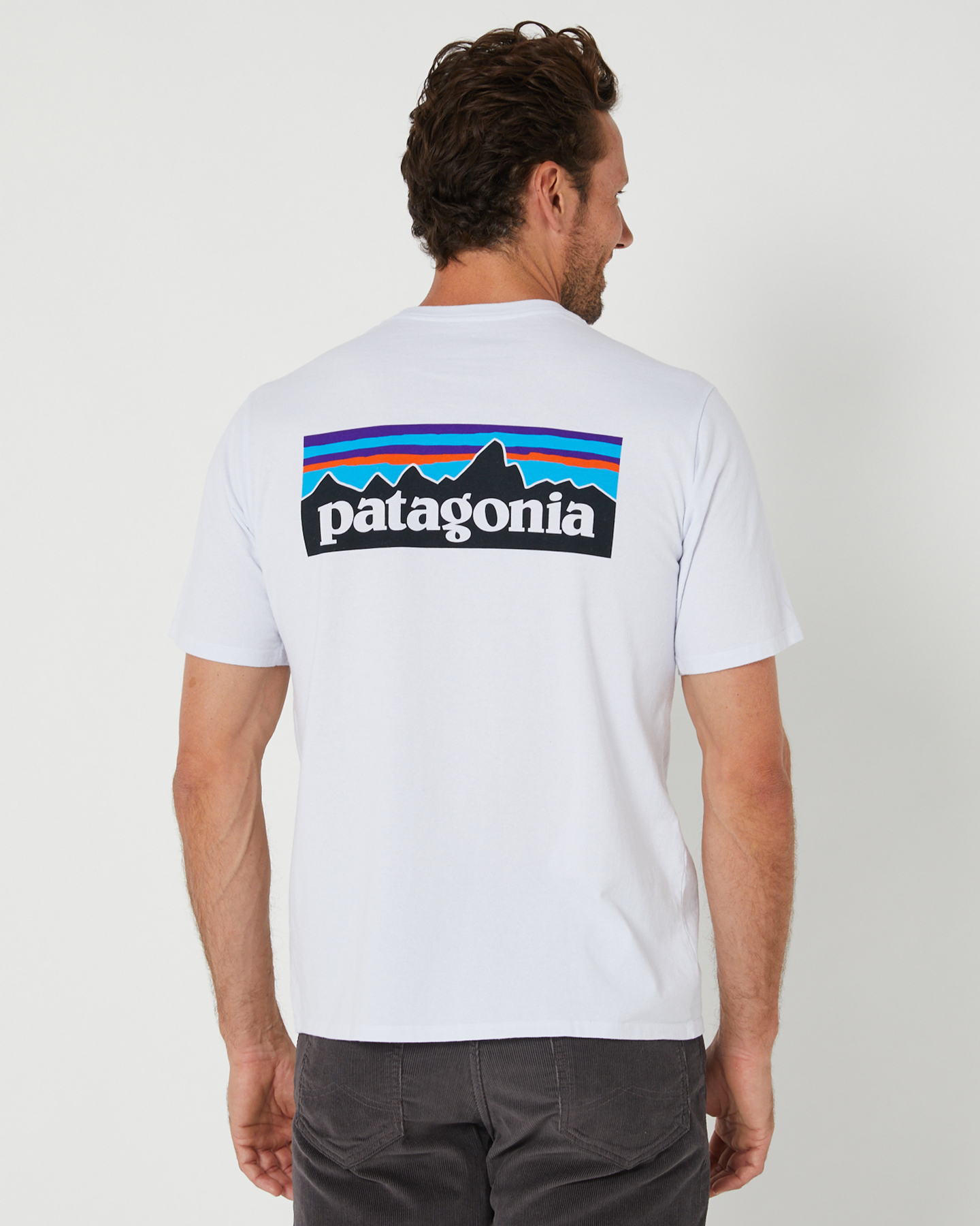Patagonia P6 Logo Responsibili Mens Tee White SurfStitch