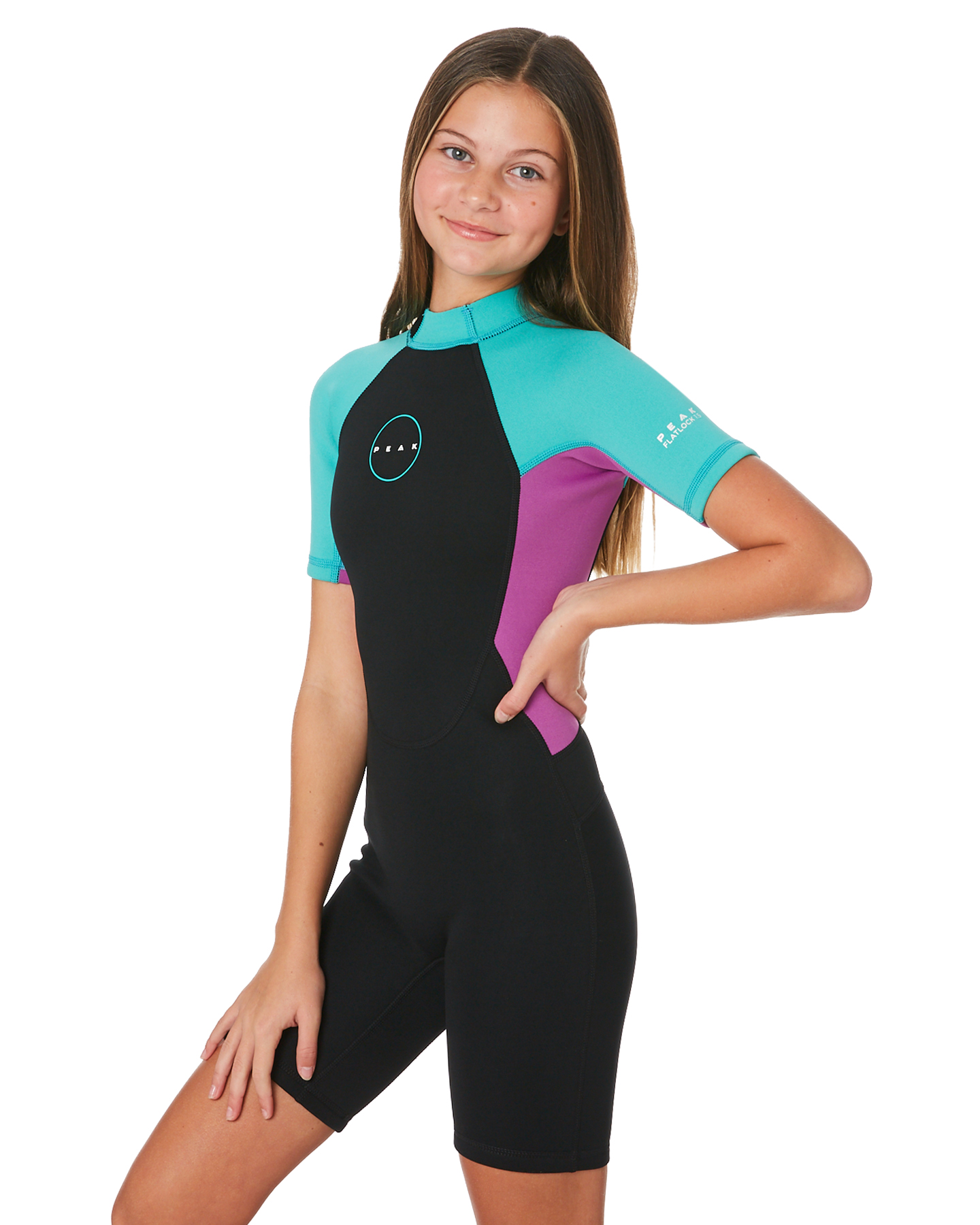 Peak Girls Energy Ss Spring Suit - Blue | SurfStitch