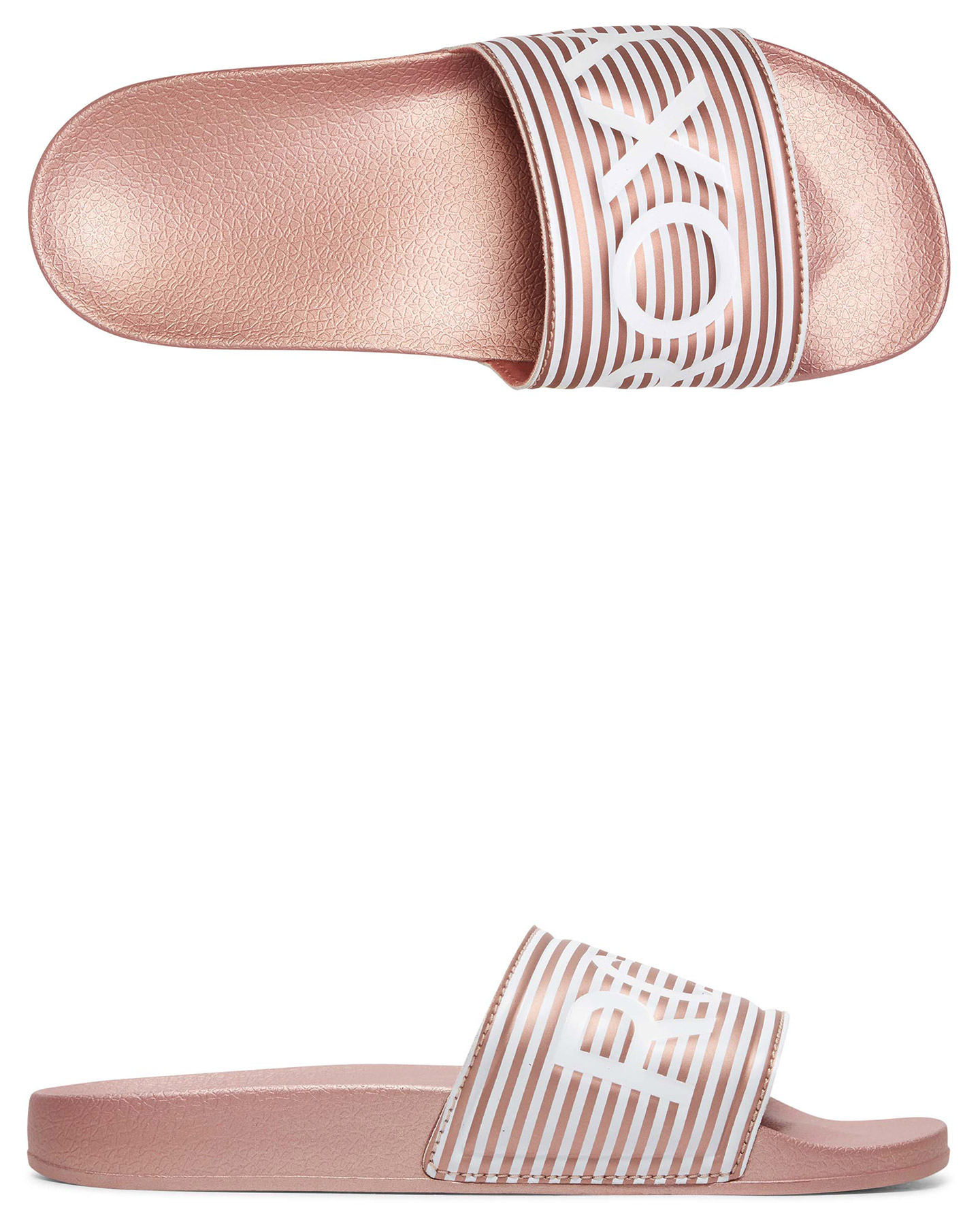 vans rose slides