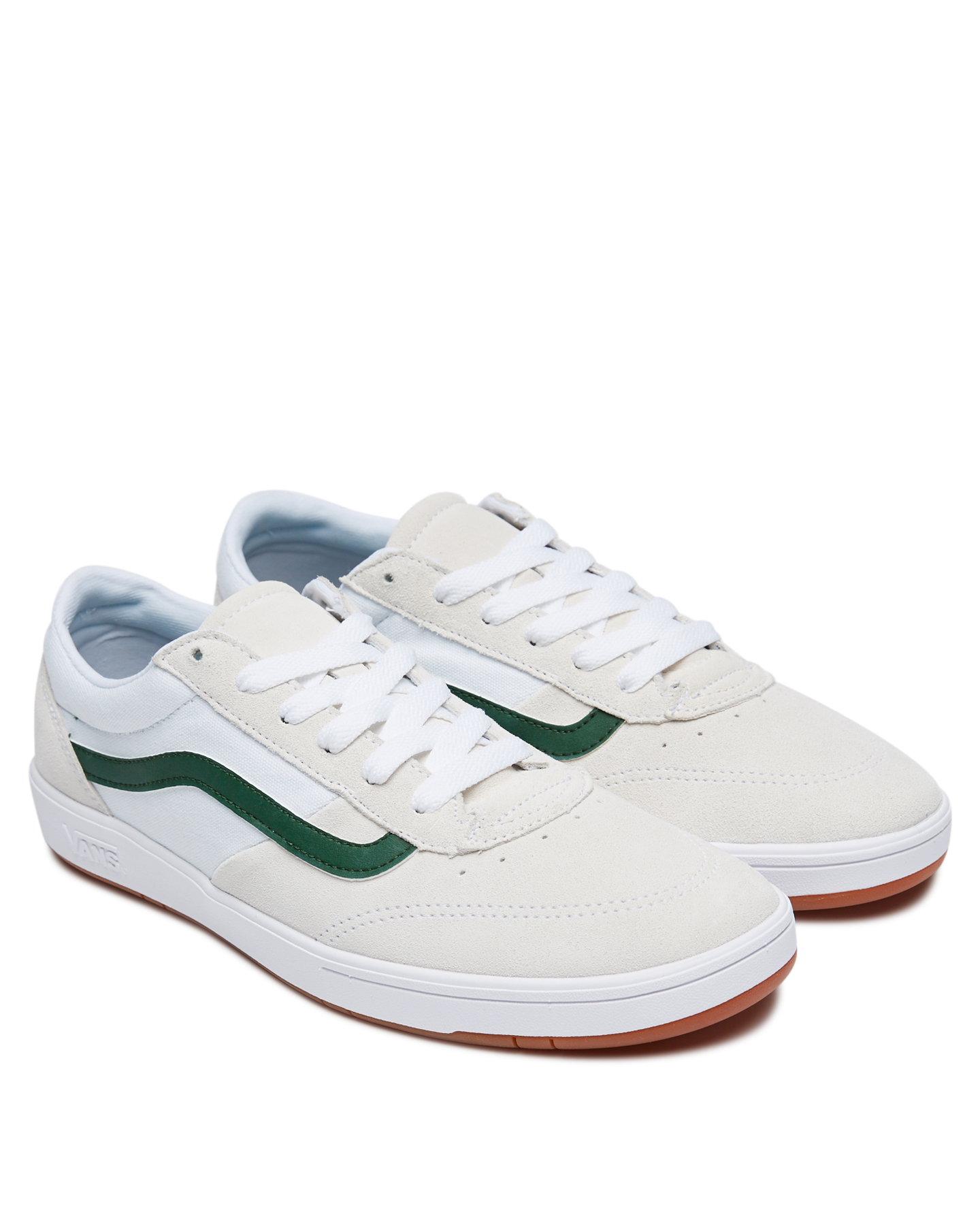 vans cruze true white green