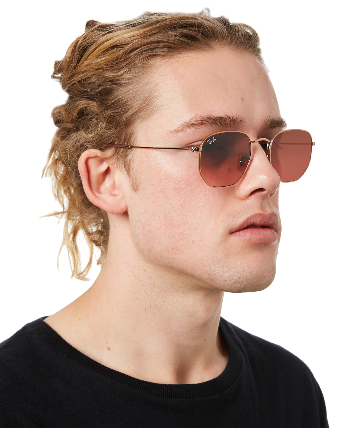 pink hexagonal ray bans