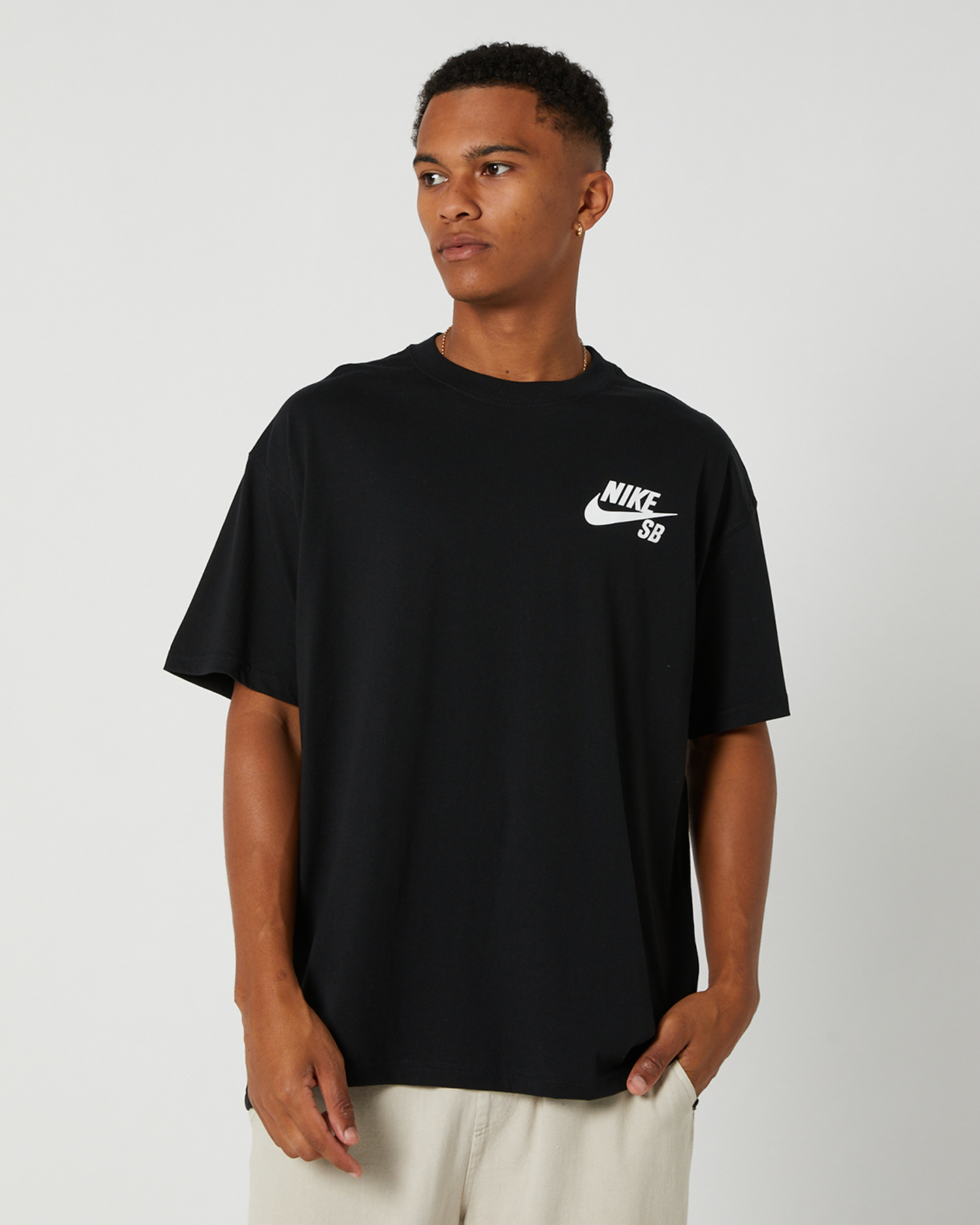 Nike Sb Logo Mens Ss Tee - Black | SurfStitch