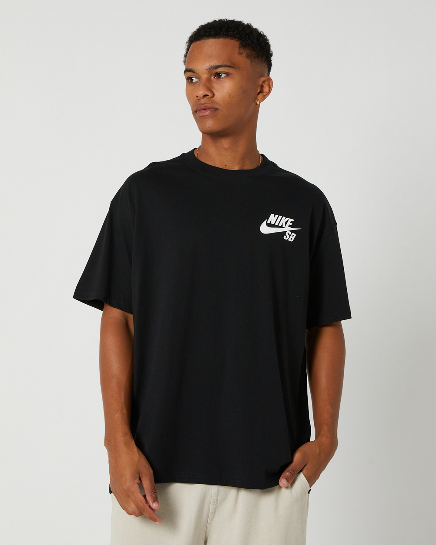 gris Cumbre Rodeo Nike Sb Logo Mens Ss Tee - Black | SurfStitch