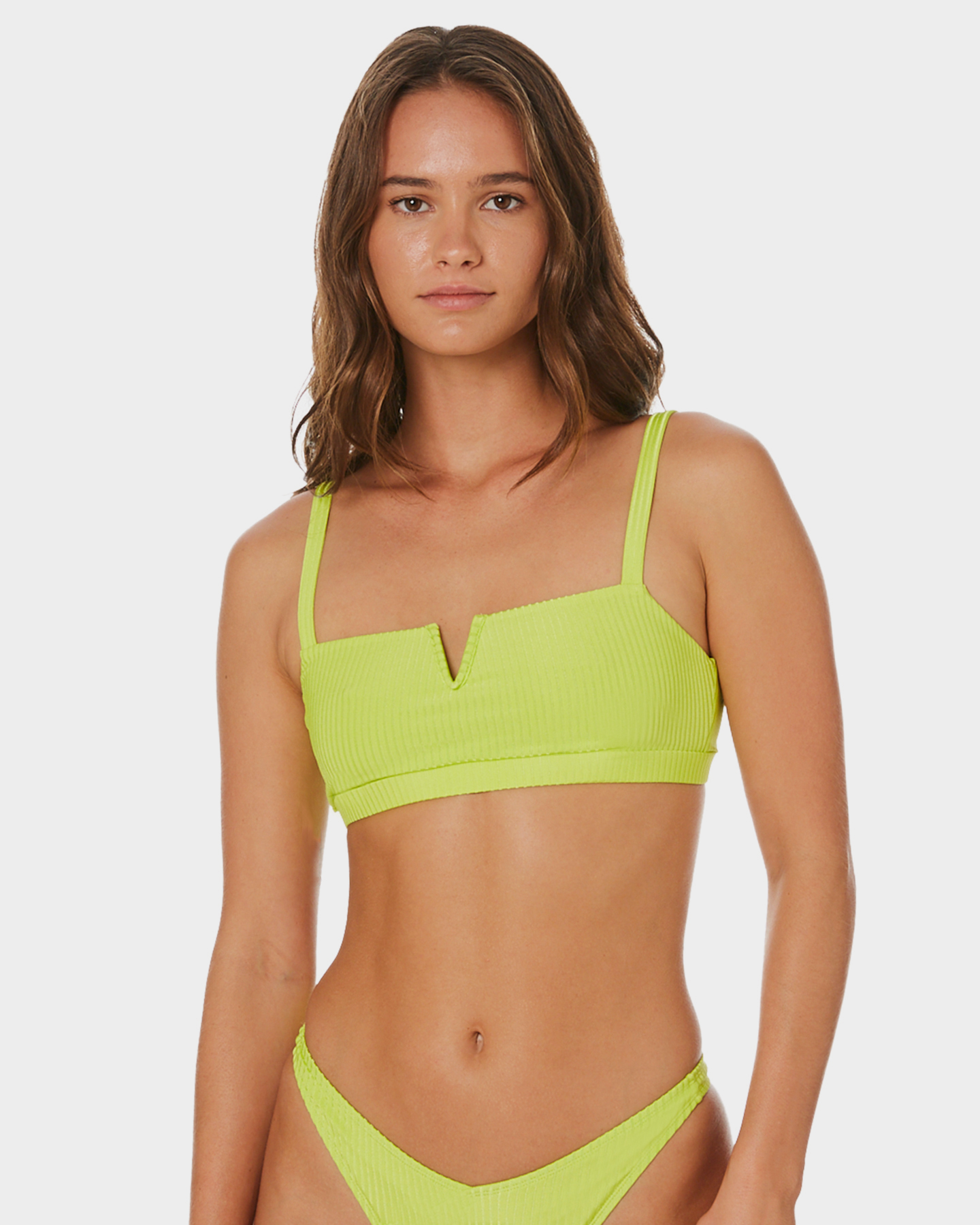 Wallien Bikini Top Bandeau Sea Foam Yellow SurfStitch