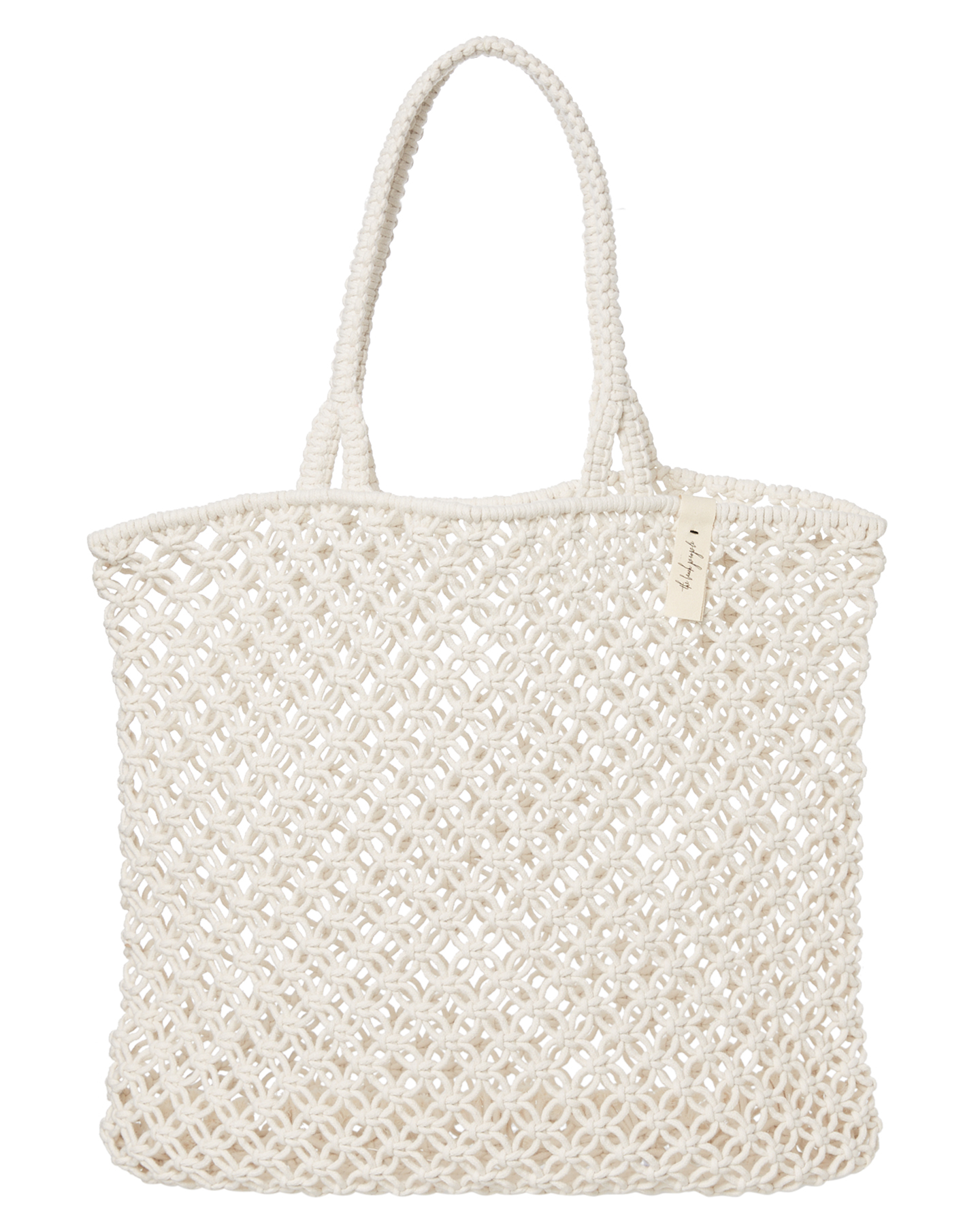 The Beach People Macrame Cotton Cord Bag - White | SurfStitch