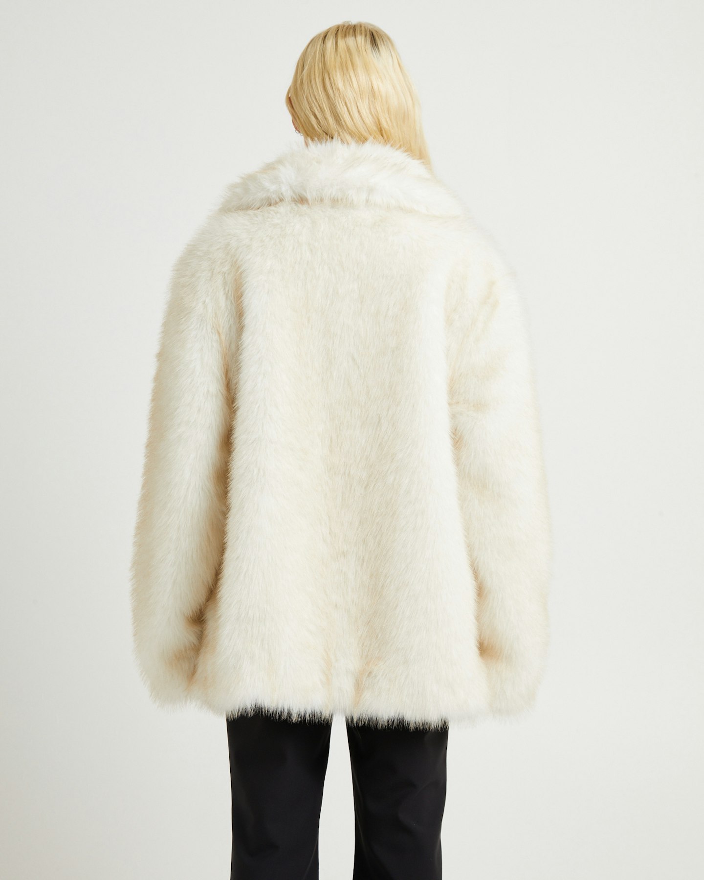 Alice In The Eve Lydia Longline Fur Coat Cream SurfStitch