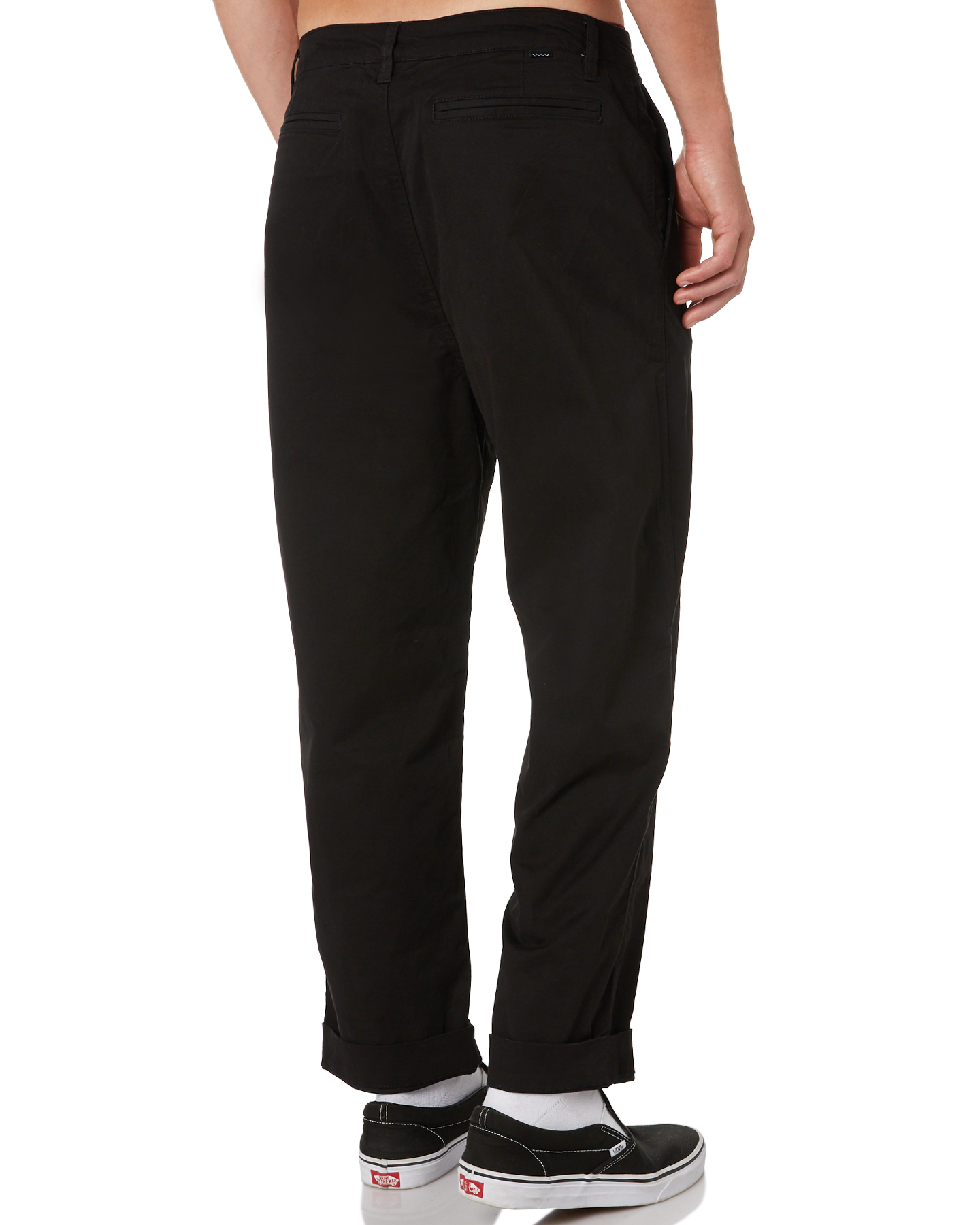 Swell Vinny Mens Loose Fit Chino Pant - Black | SurfStitch