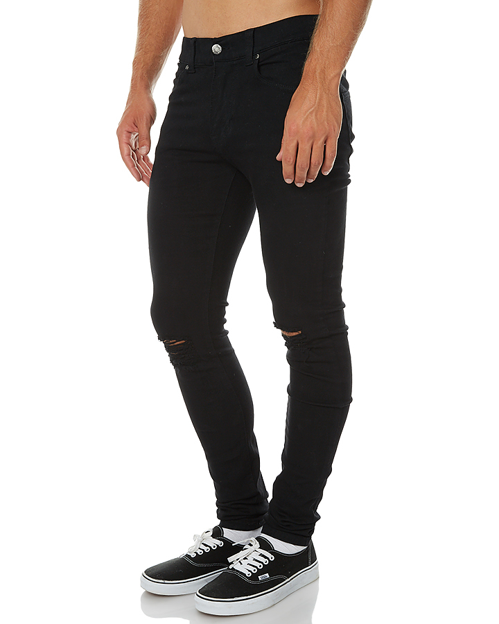 Dr Denim Leroy Mens Jean - Black Ripped Knees | SurfStitch