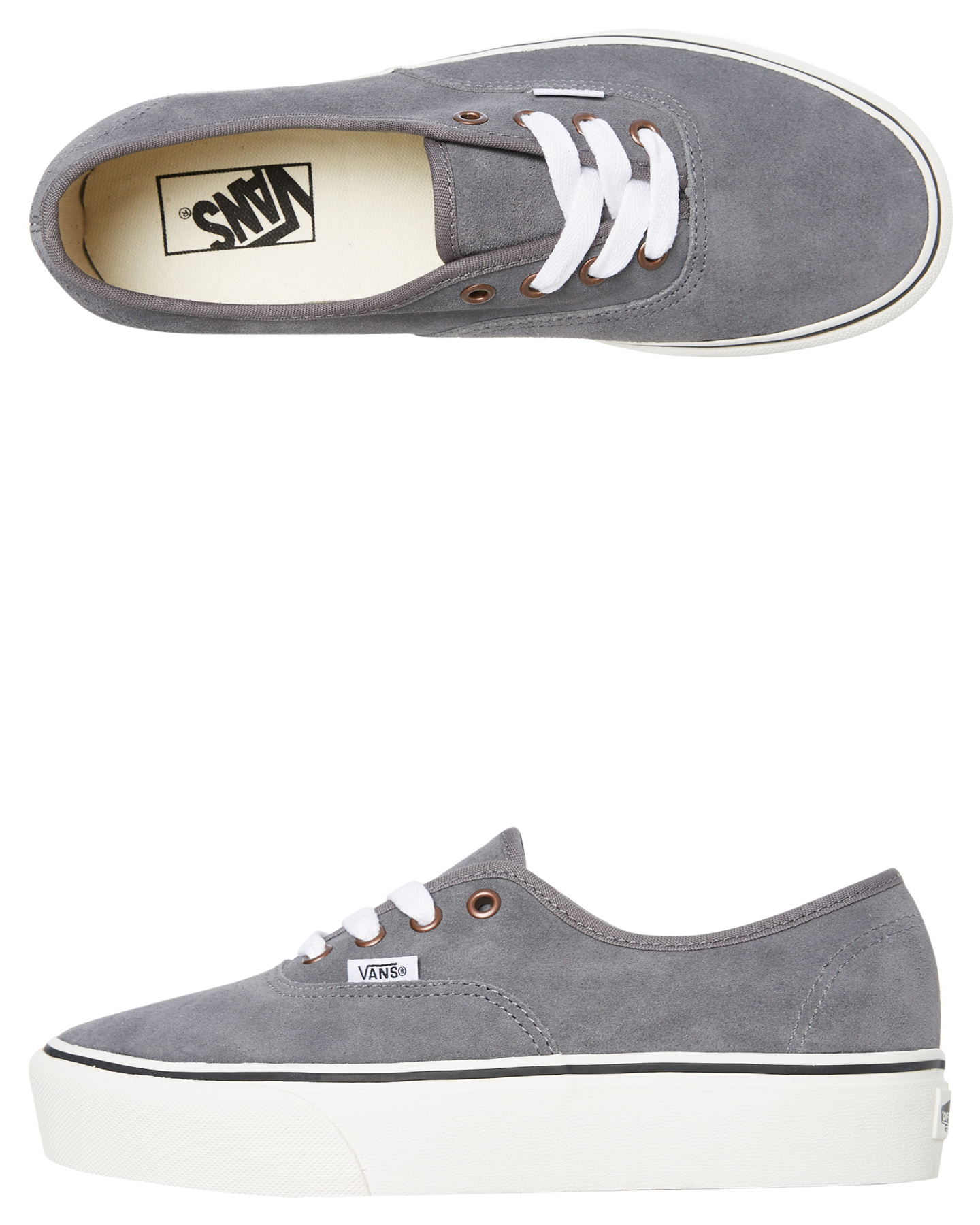 grey platform vans