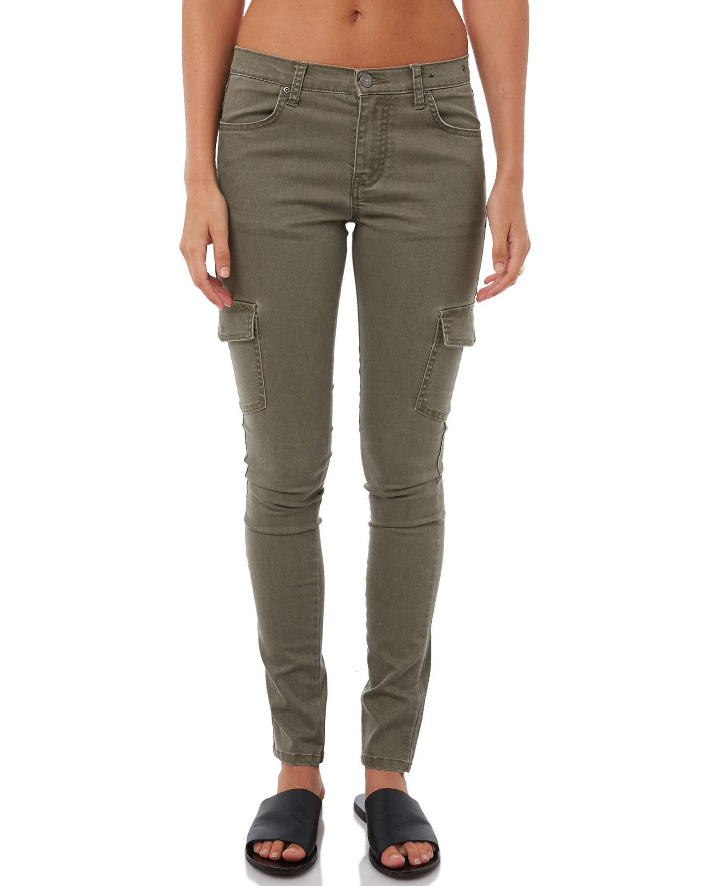 slim cargo pants womens