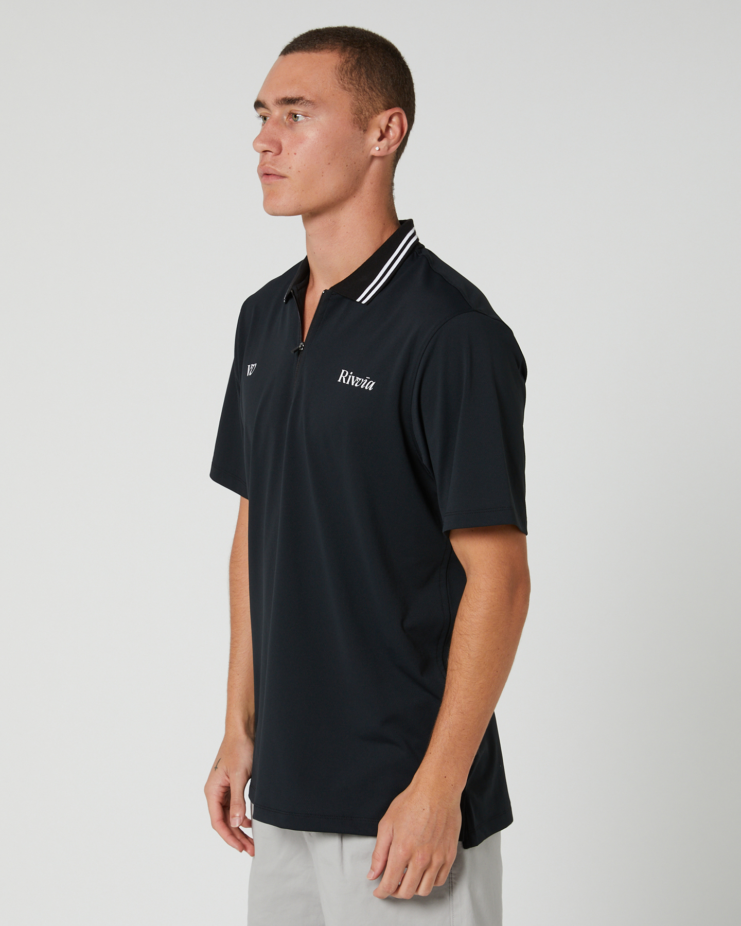 Rivvia Rpl Mens Ss Polo - Black | SurfStitch