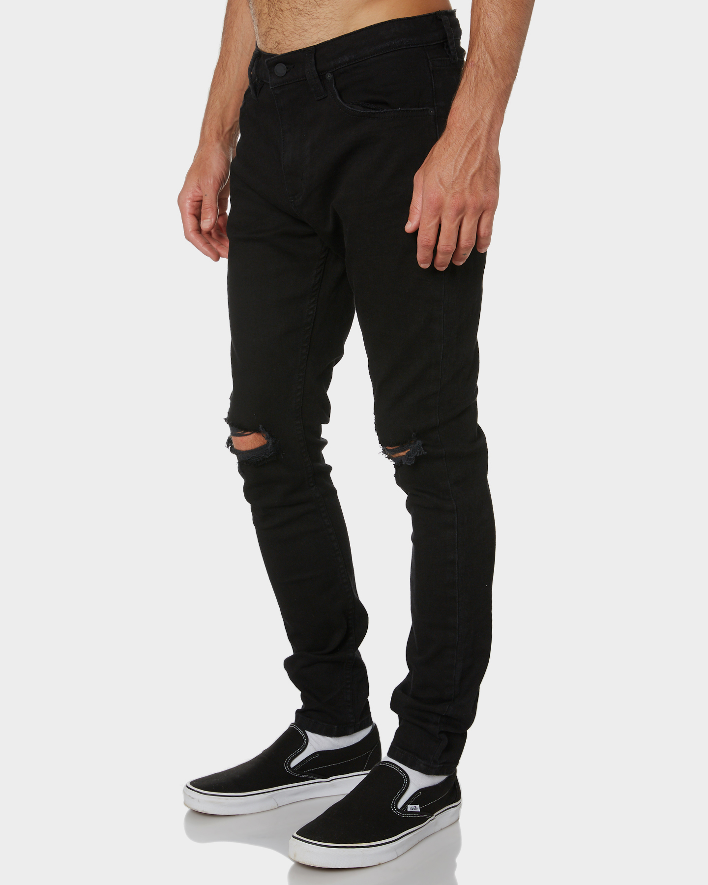 Rollas Stinger Mens Jean - Black Rip | SurfStitch