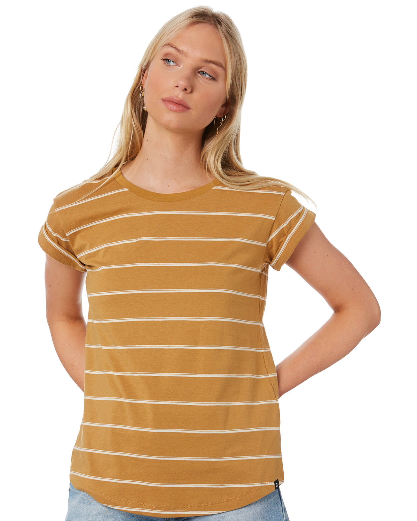 Rip Curl Plains Rolled Tee - Tobacco Brown | SurfStitch
