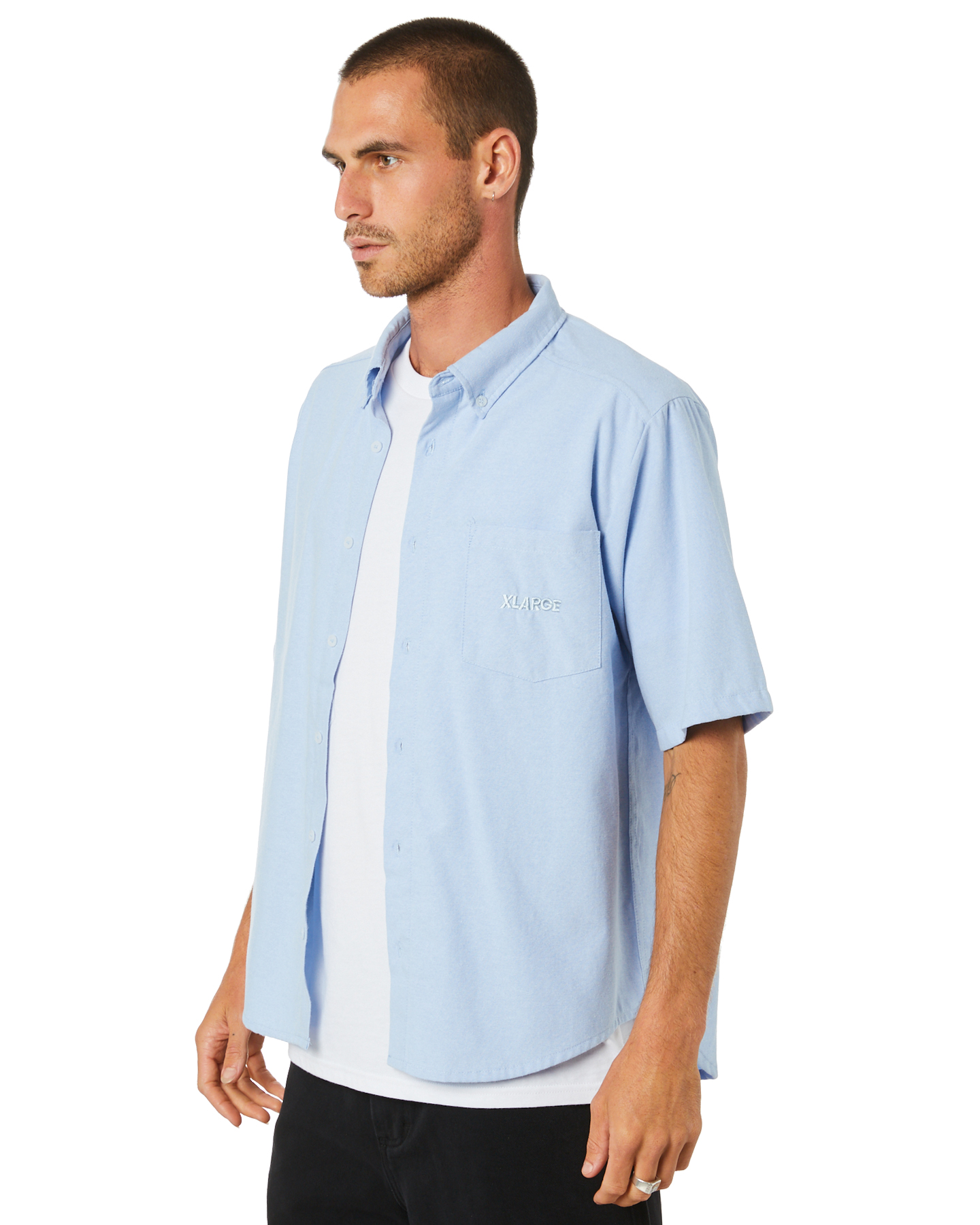 Xlarge 91 Oxford Mens Ss Shirt - Blue | SurfStitch