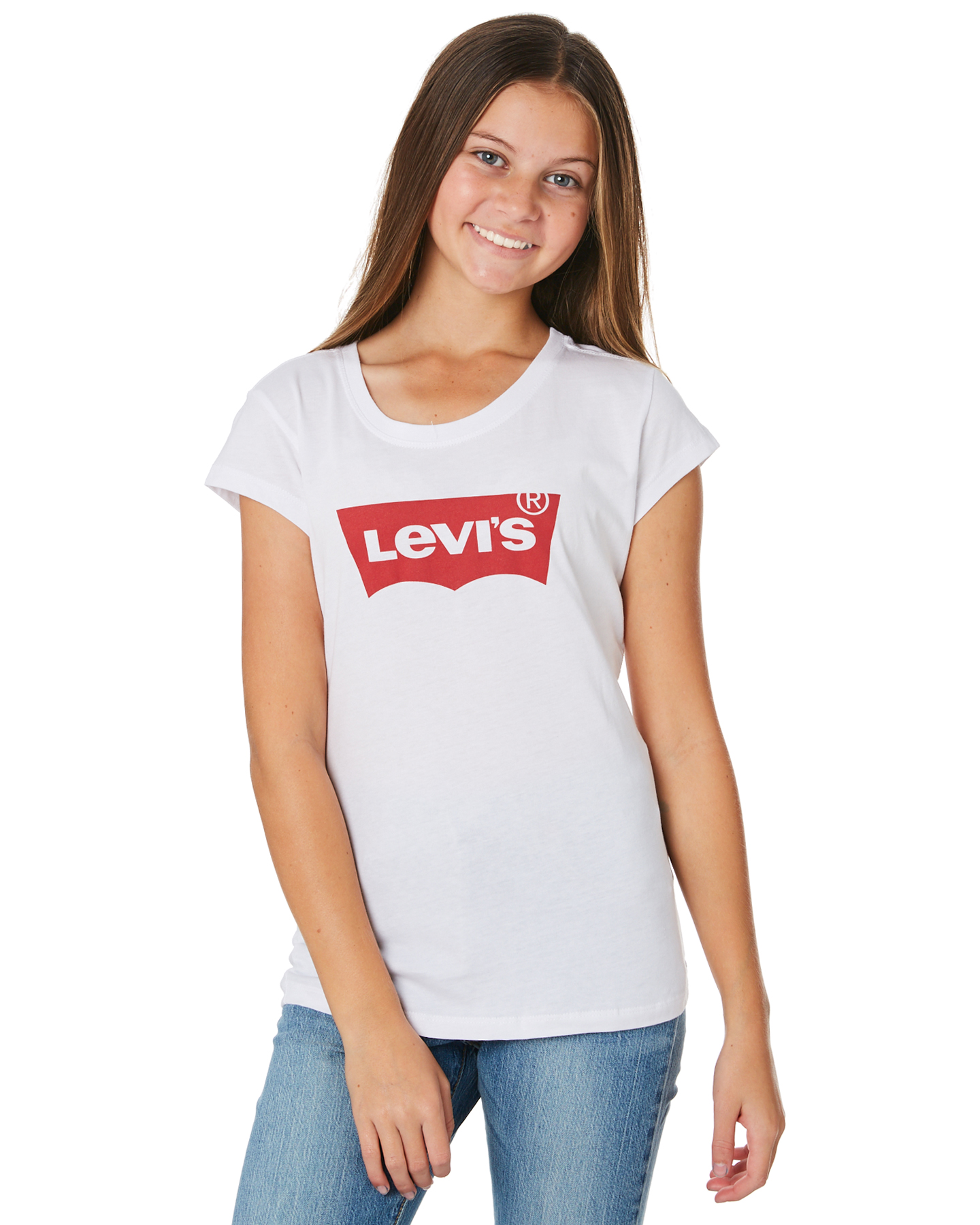 Levi's Girls Ss Batwing Tee - Teens - Red White | SurfStitch