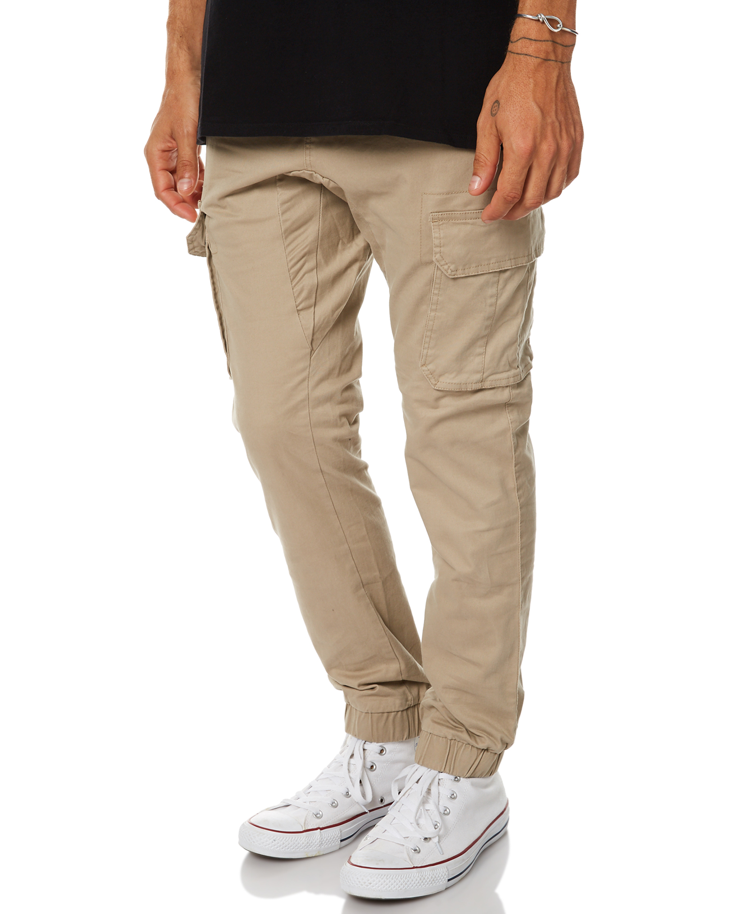 Swell Blunt Mens Cargo Jogger Pant - Khaki | SurfStitch