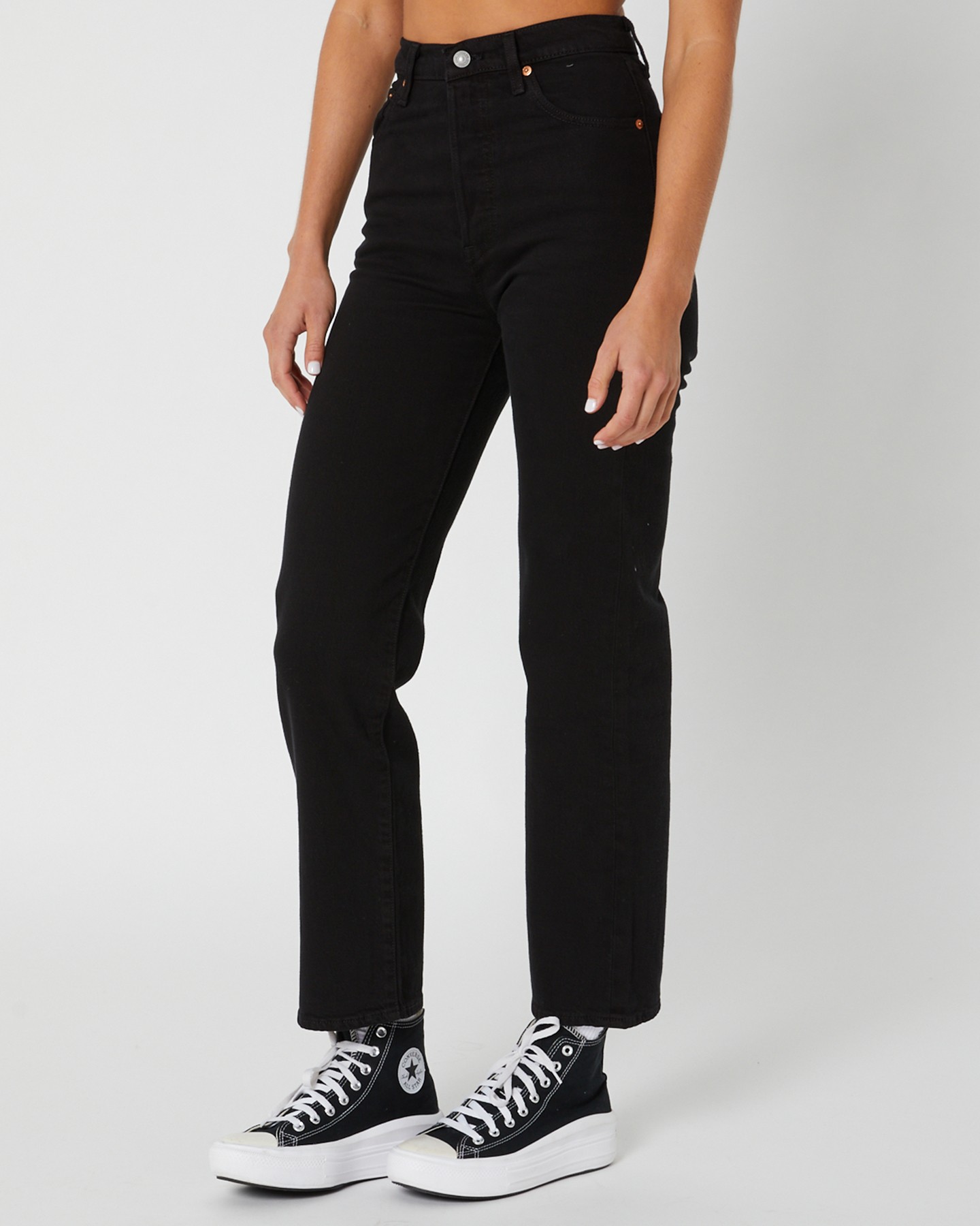 levi's black ribcage jeans