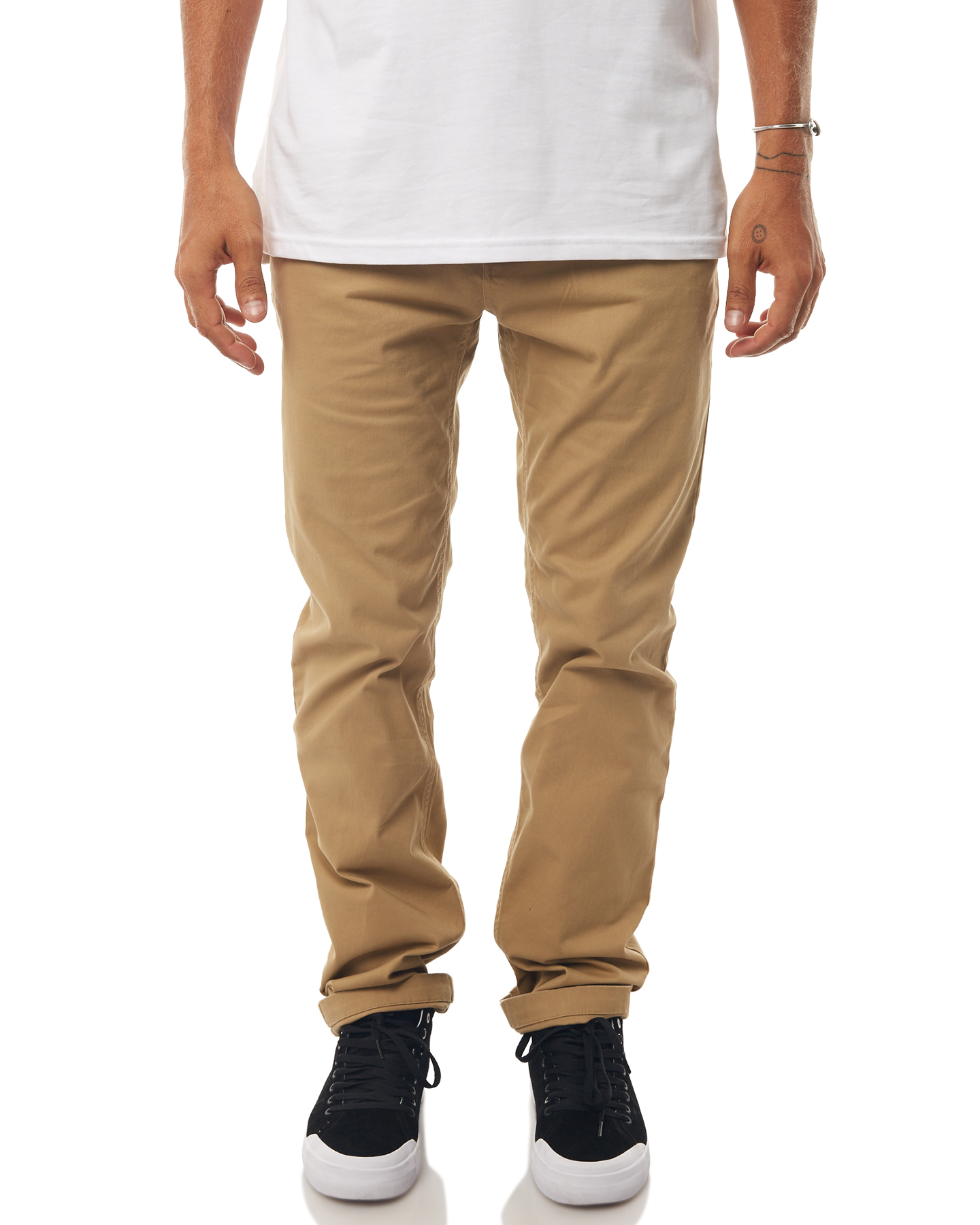 Dc Shoes Mens Worker Straight Chino 32 - Khaki | SurfStitch