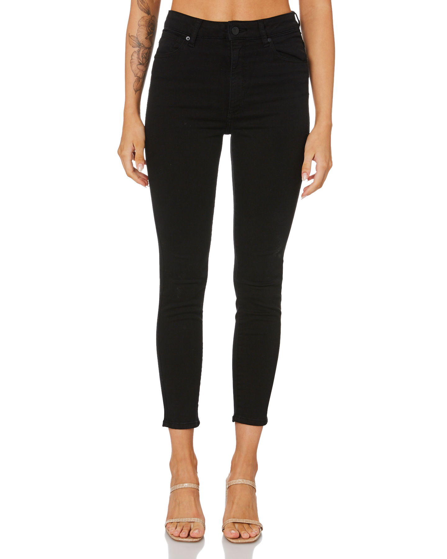 Abrand A High Skinny Ankle Basher Petite Jean - Black Magic | SurfStitch